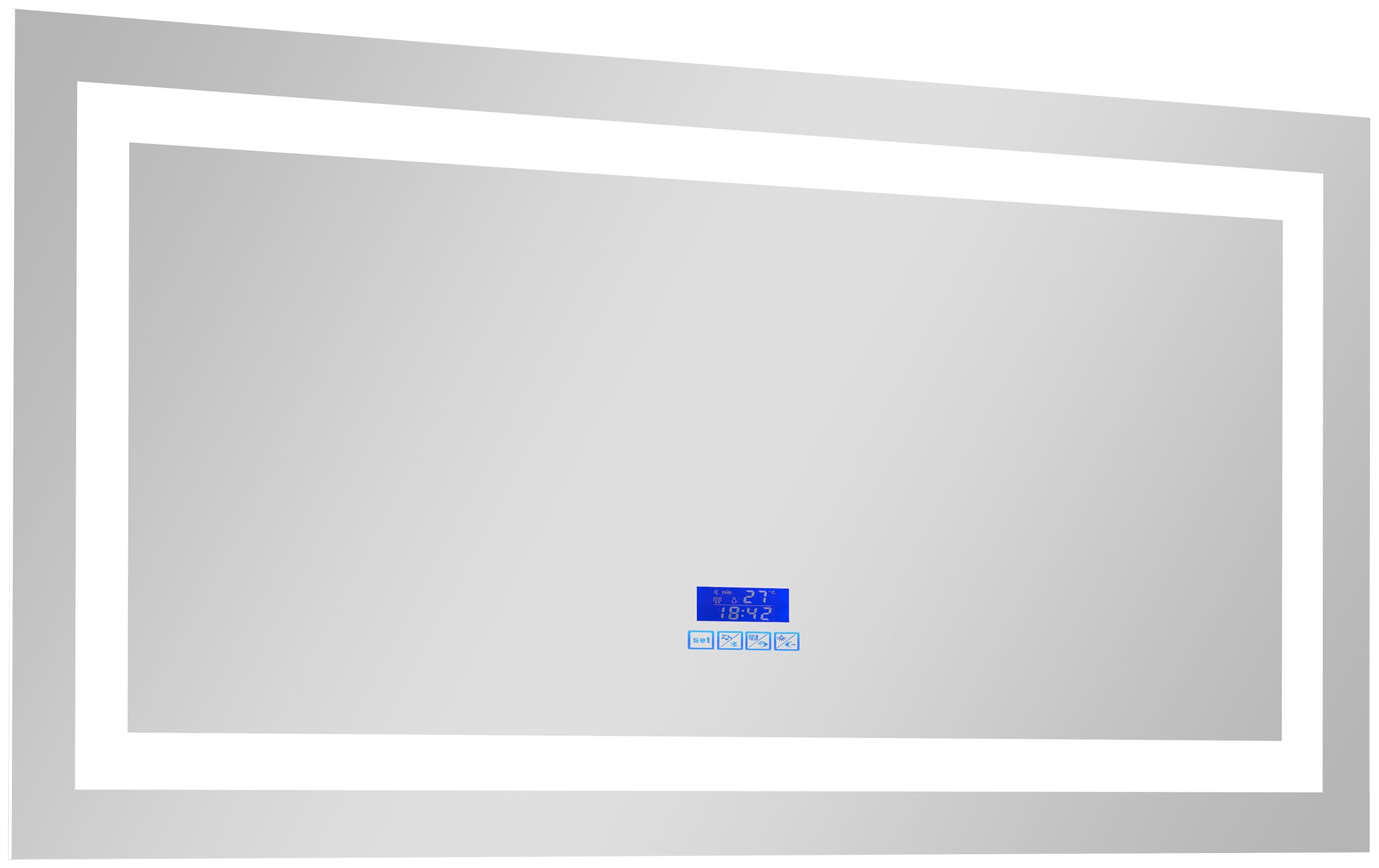 Sanotechnik LED-Lichtspiegel, 120x60 cm, mit Thermometer