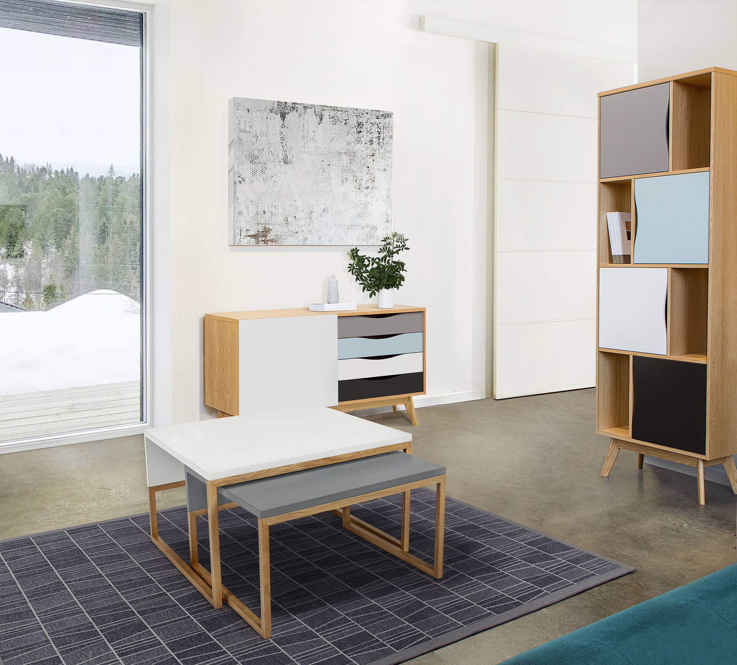 Woodman Bücherregal »Avon«, Höhe 191 cm, Holzfurnier aus Eiche, schlichtes günstig online kaufen