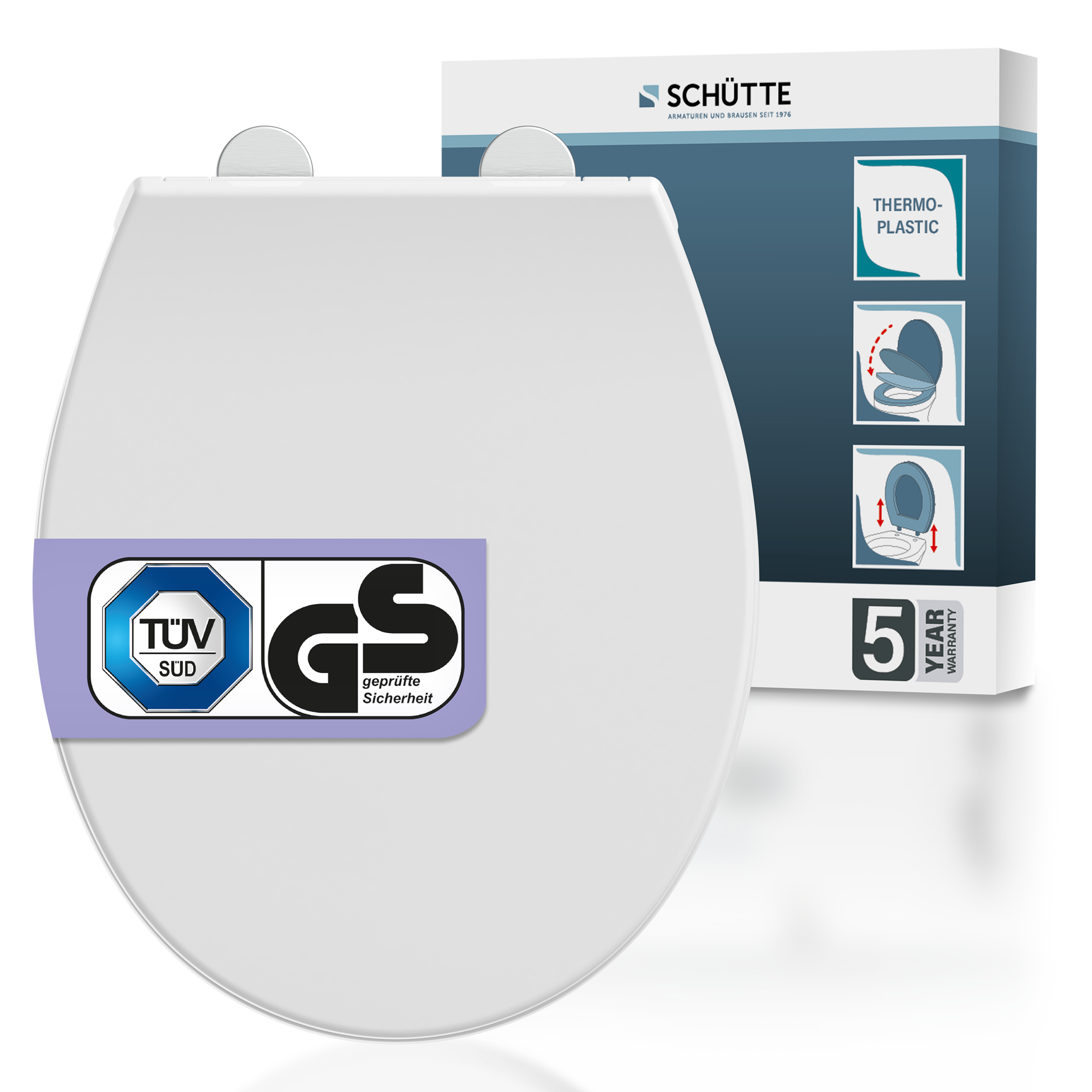 Schütte WC-Sitz »WHITE PREMIUM« Thermoplast, Absenkautomatik, Schnellversch günstig online kaufen