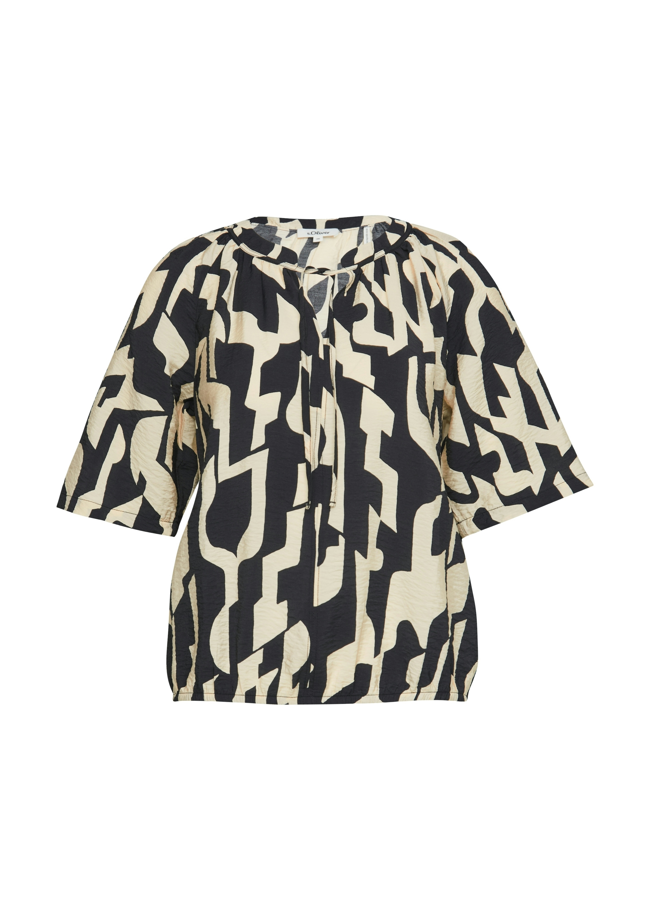 s.Oliver Kurzarmbluse mit All-Over Print