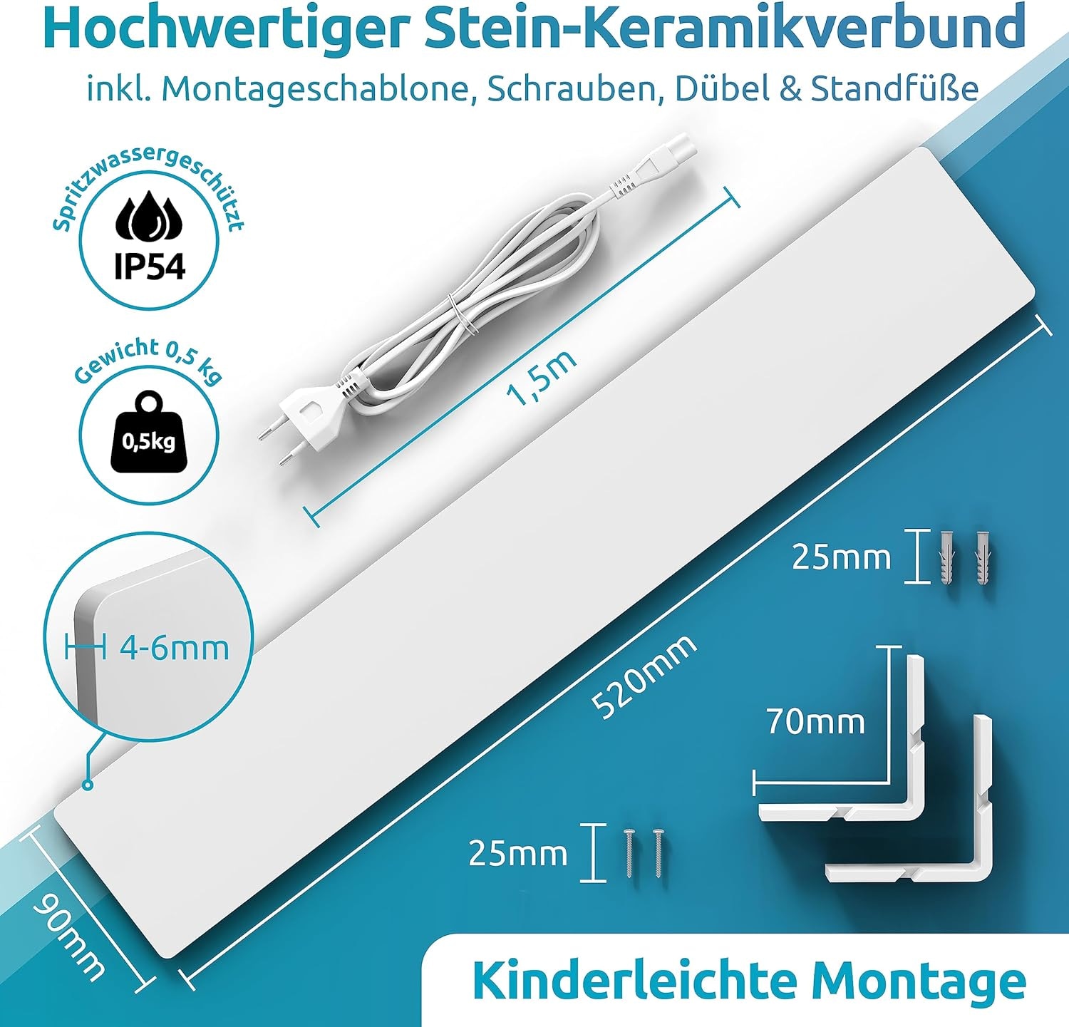 Schimmel Dry Infrarotheizung »Schimmel Dry M1«, Basismodul, trocknet Wandflächen mit wärmender Infrarotstrahlung