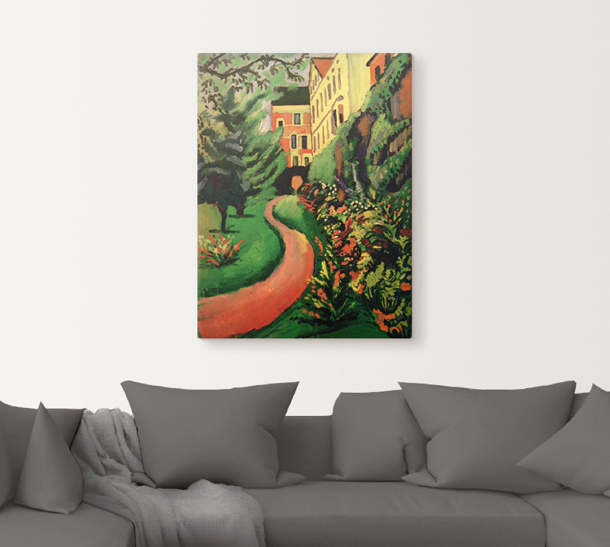 Artland Wandbild »Unser Garten mit blühenden Rabatten«, Garten, (1 St.), als Leinwandbild, Poster in verschied. Größen
