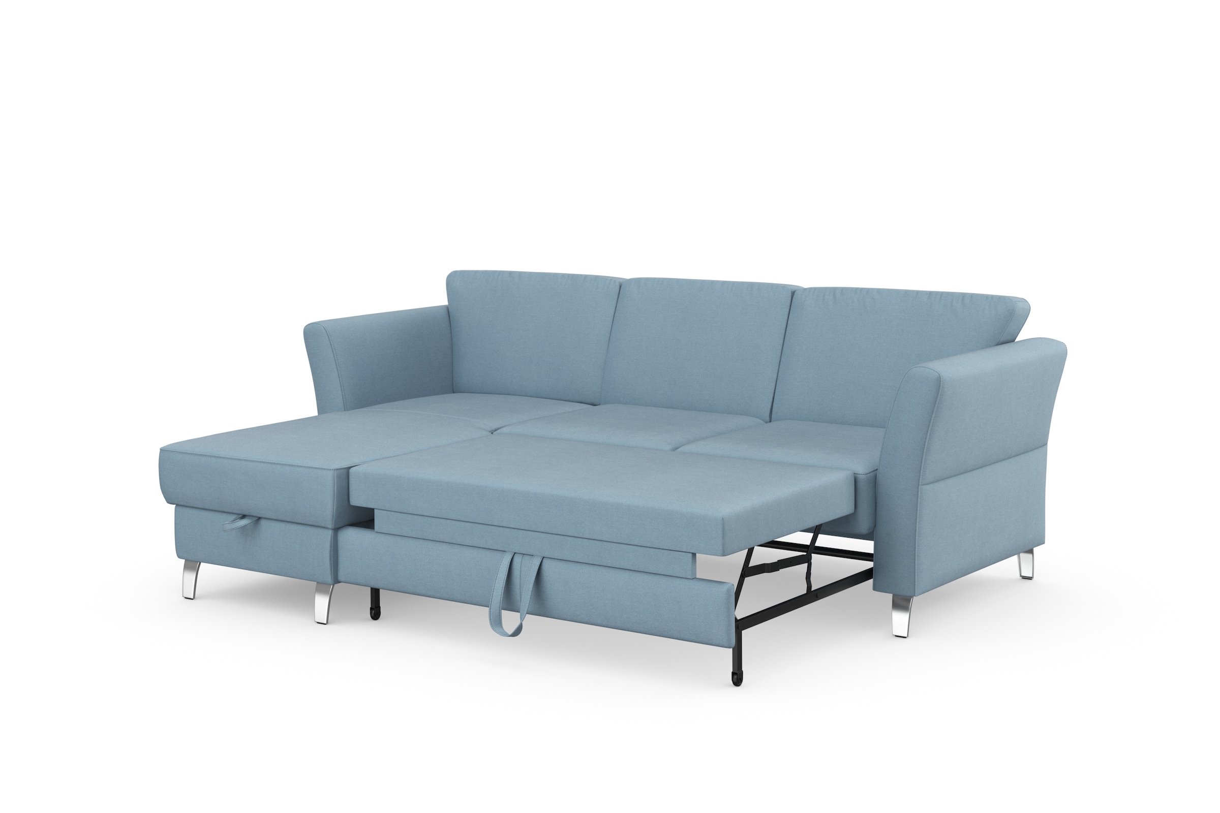 sit&more Ecksofa »Visby L-Form«, wahlweise mit Bettfunktion und Bettkasten, frei im Raum stellbar