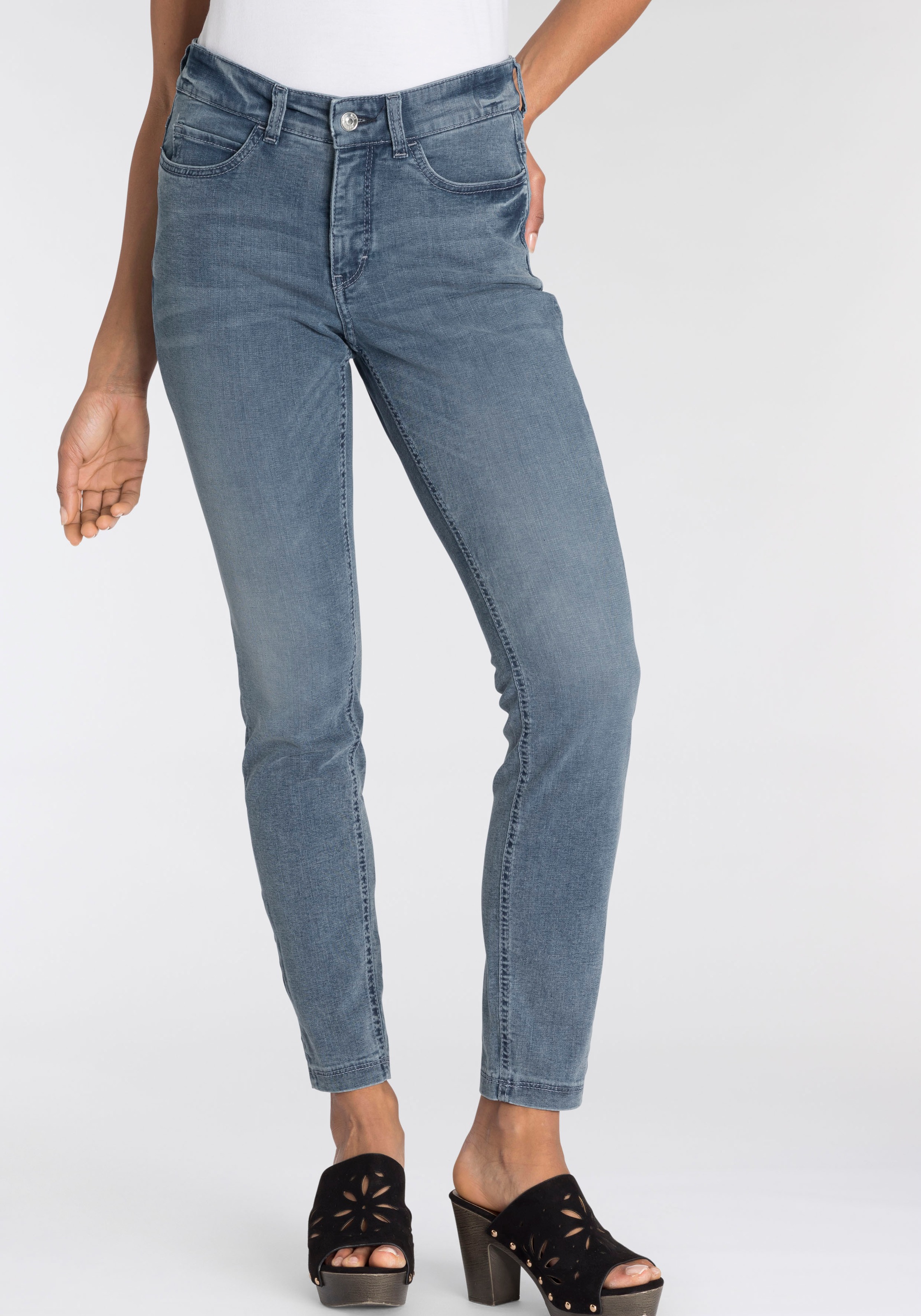 MAC Skinny-fit-Jeans »Hiperstretch-Skinny«, Power-Stretch Qualität bequem sitzt den Tag online ganzen kaufen