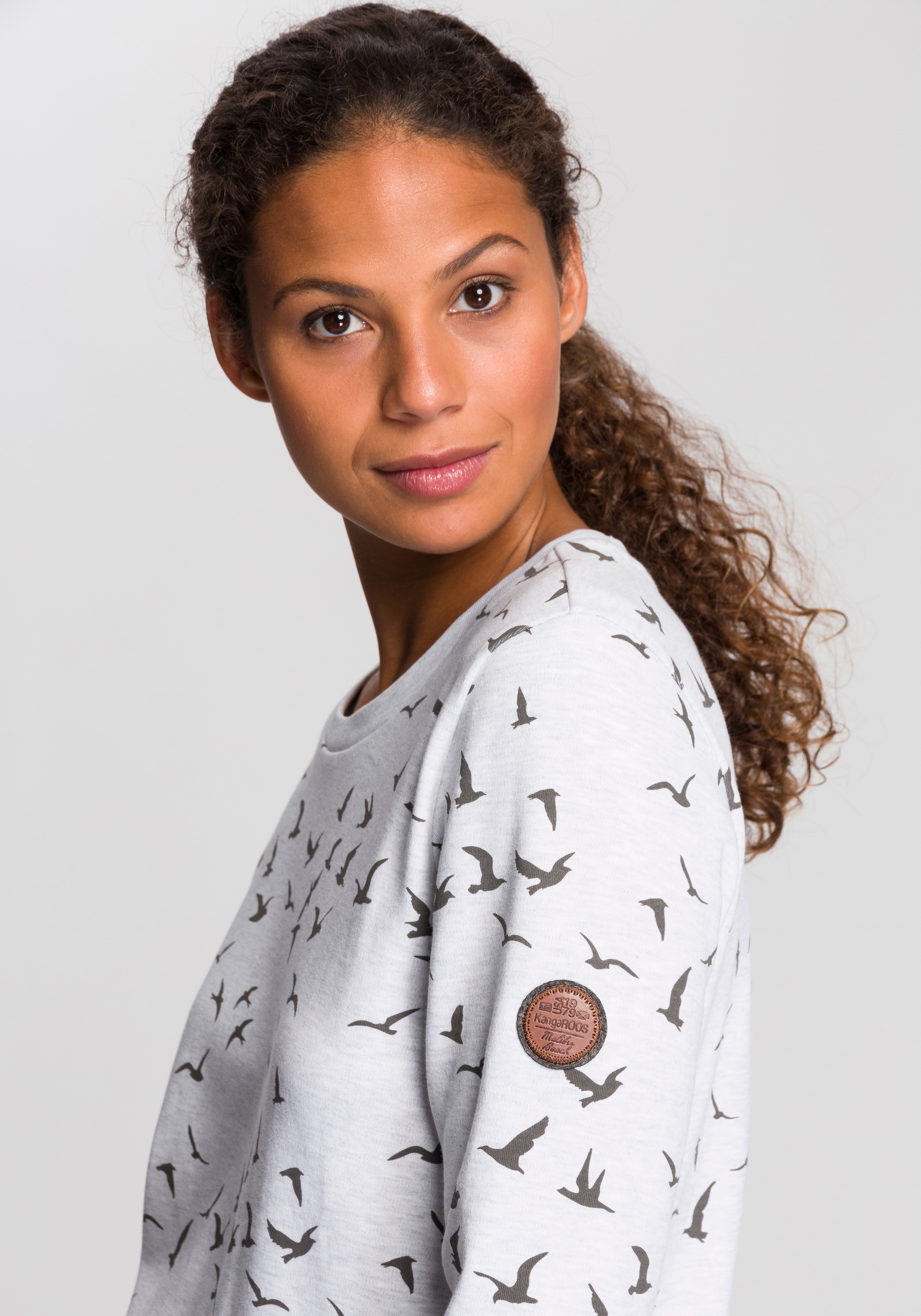 mit online modischem kaufen KangaROOS Minimal-Allover-Print Sweatshirt,