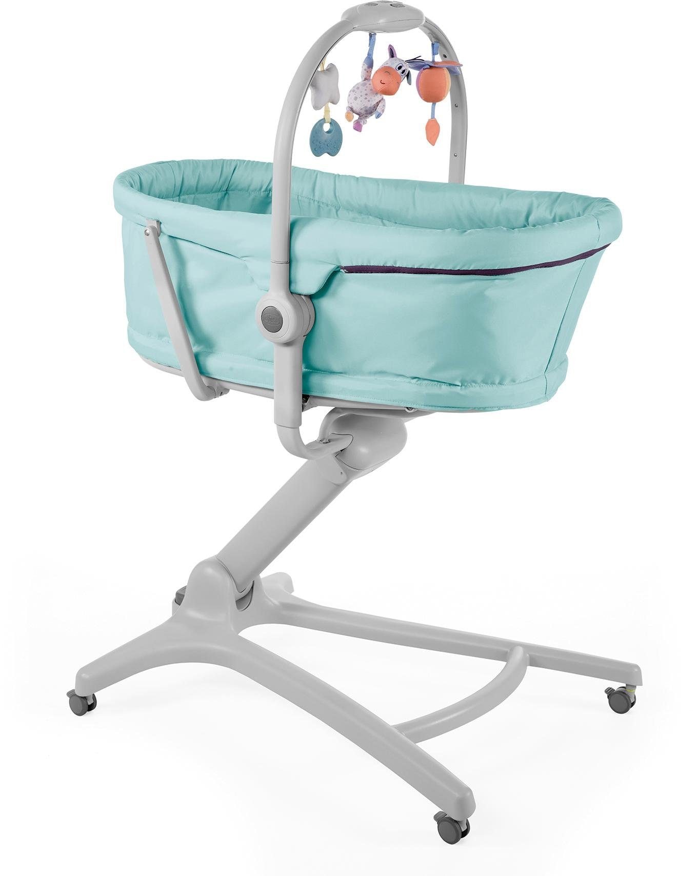 Chicco Kombihochstuhl »Baby Hug 4 in 1, Aquarelle«, Stubenwagen, Liegesessel, Hochstuhl und erster Stuhl in Einem!