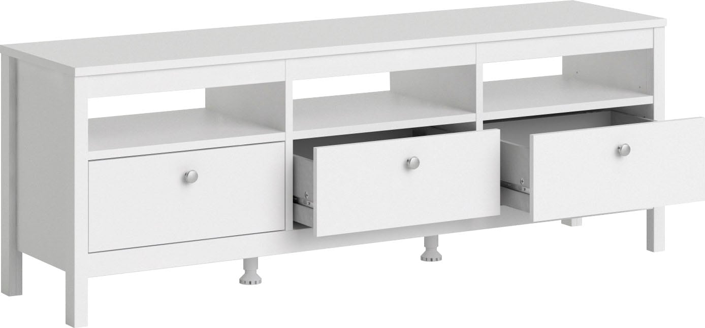 Home affaire TV-Bank »Madrid, TV-Möbel, Fernsehtisch, TV-Unit, Media-Möbel, Sideboard,« mit 3 Schubladen und 3 offenen Fächern, Breite 151 cm, Höhe 54 cm
