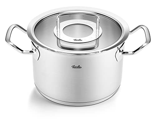 Fissler Topf-Set »Original-Profi Collection®«, Edelstahl 18/10, (Set, 6 tlg., Kochtopf 16/20/24 + Bratentopf 20 + Sauteuse 20 + Dämpfeinsatz 20cm), Made in Germany
