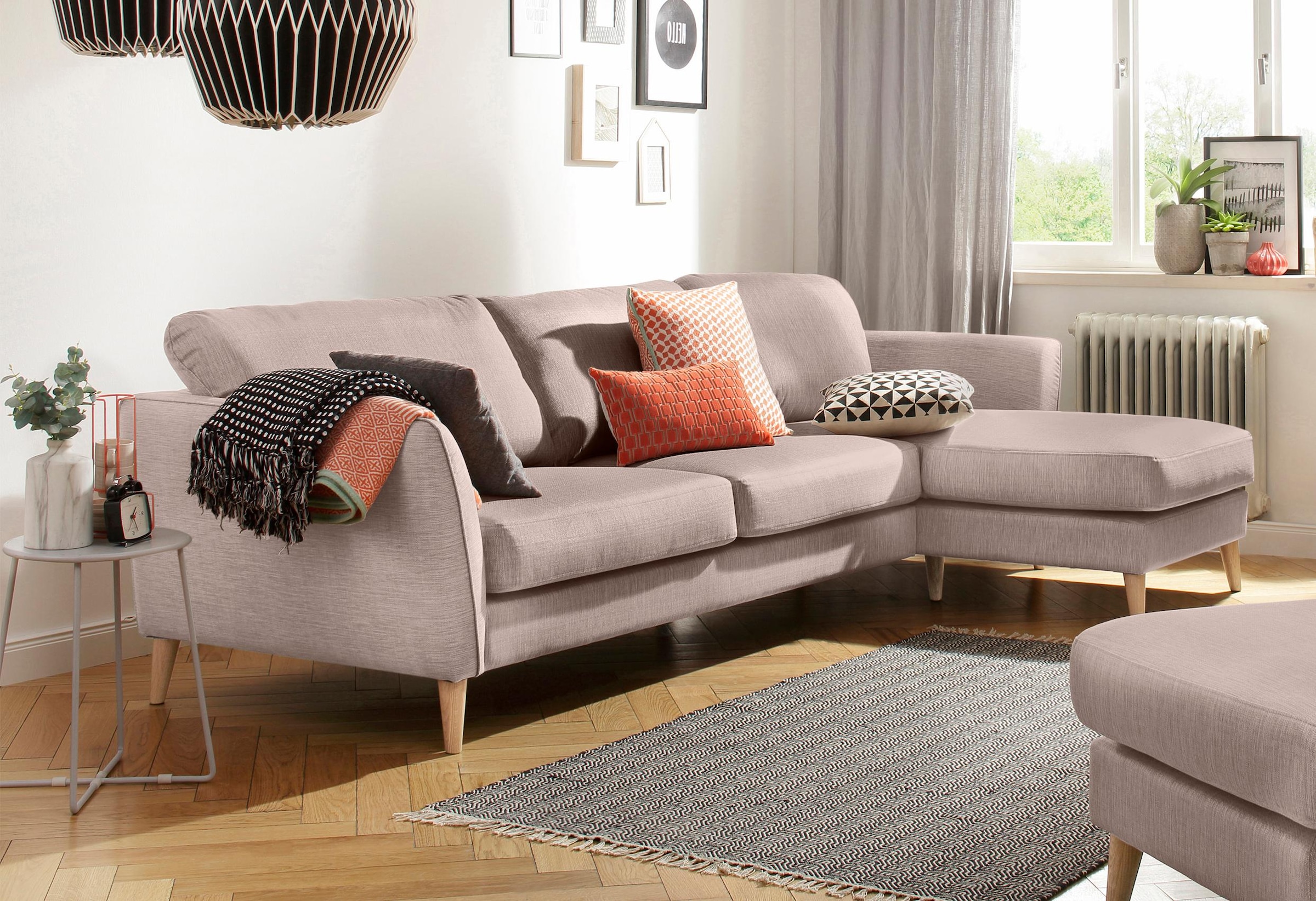 Home affaire Ecksofa "MARSEILLE (279/152cm),L-Form, Rec. rechts/links", Mas günstig online kaufen