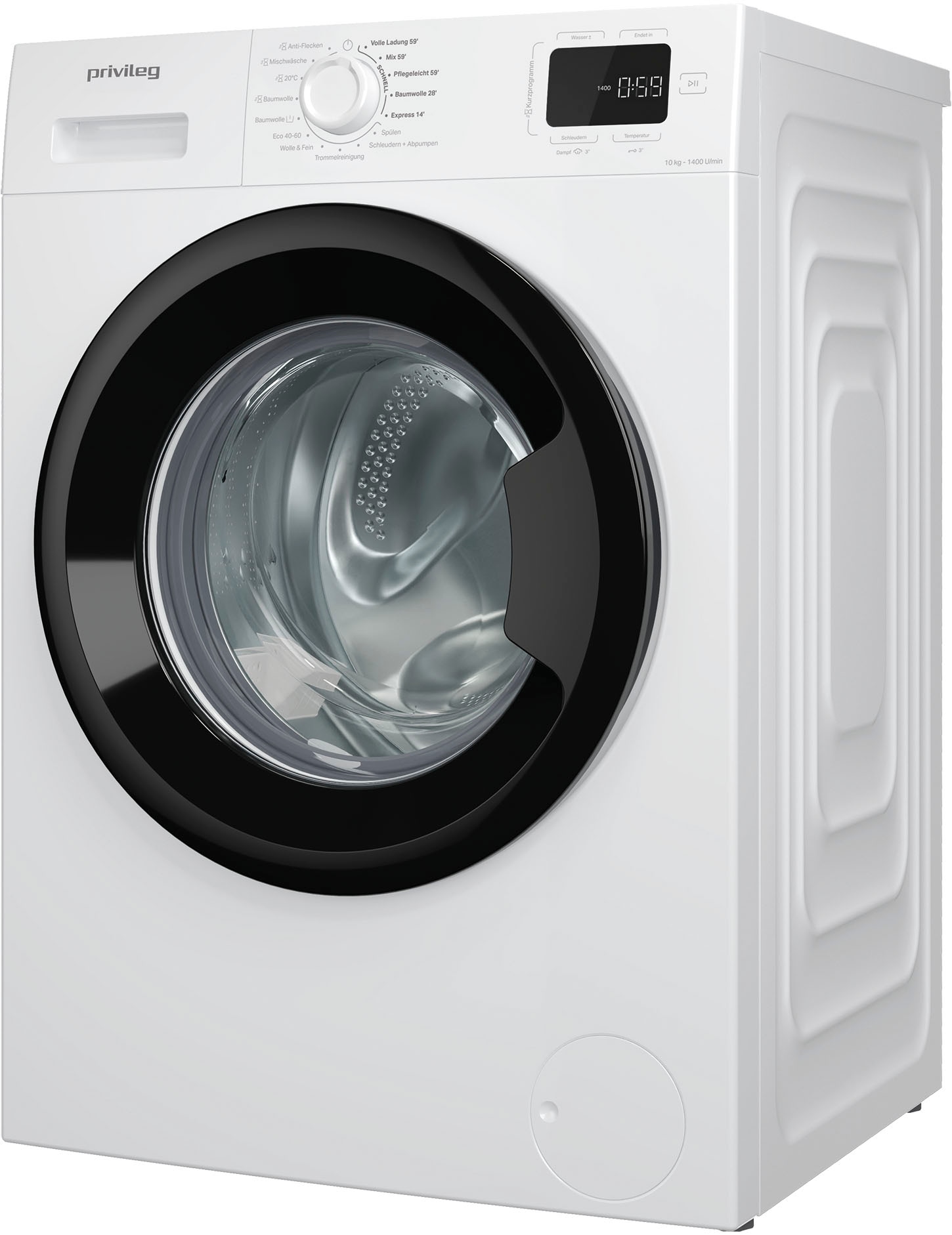 Privileg Waschmaschine MY TIME »PWF 1074A MY TIME DE«, 10 kg, 1400 U/min, Quick Cycles – 5 Programme in unter 1 Stunde
