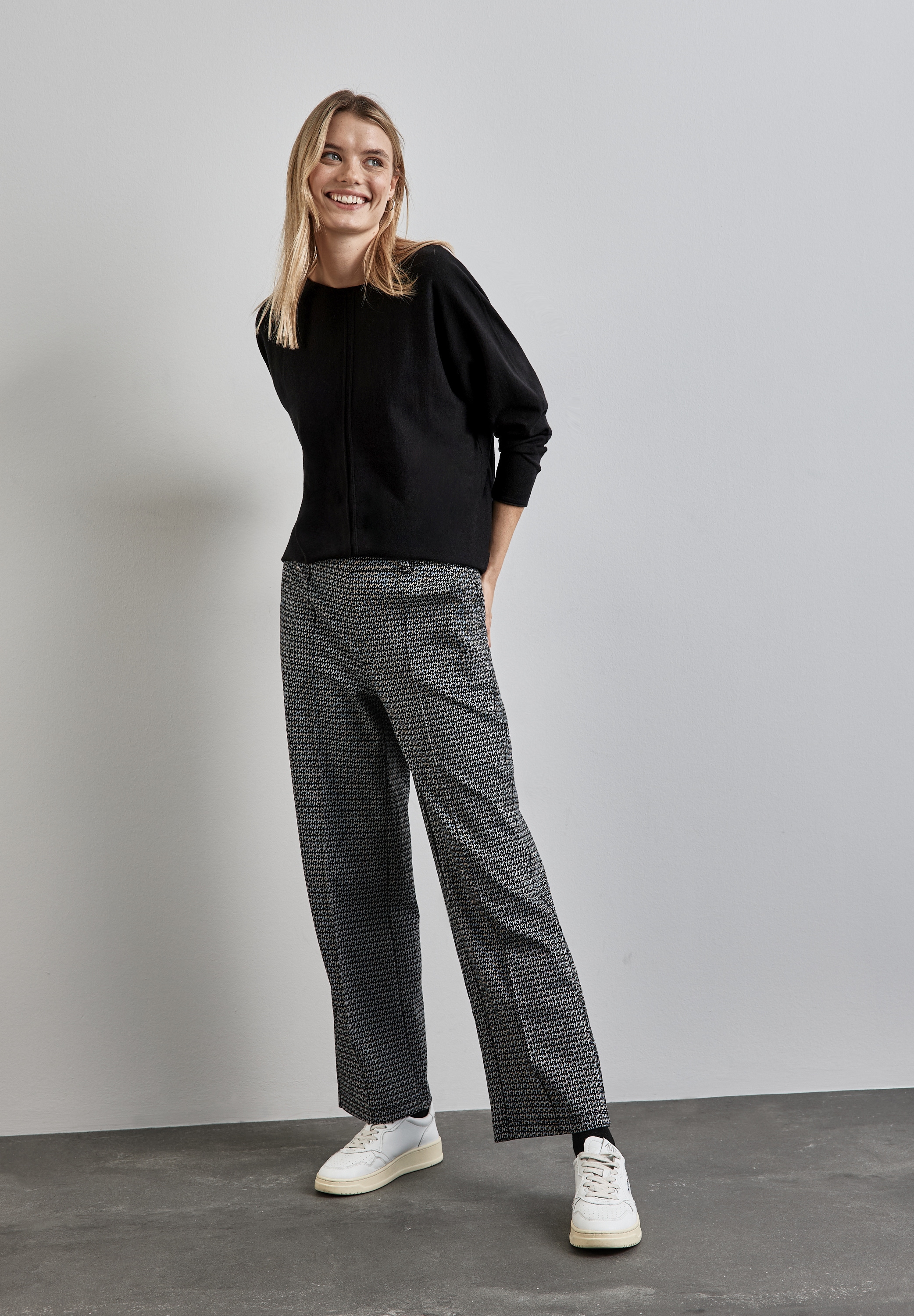 STREET ONE Strickpullover, im Dolman-Stil, mit U-Boot-Ausschnitt
