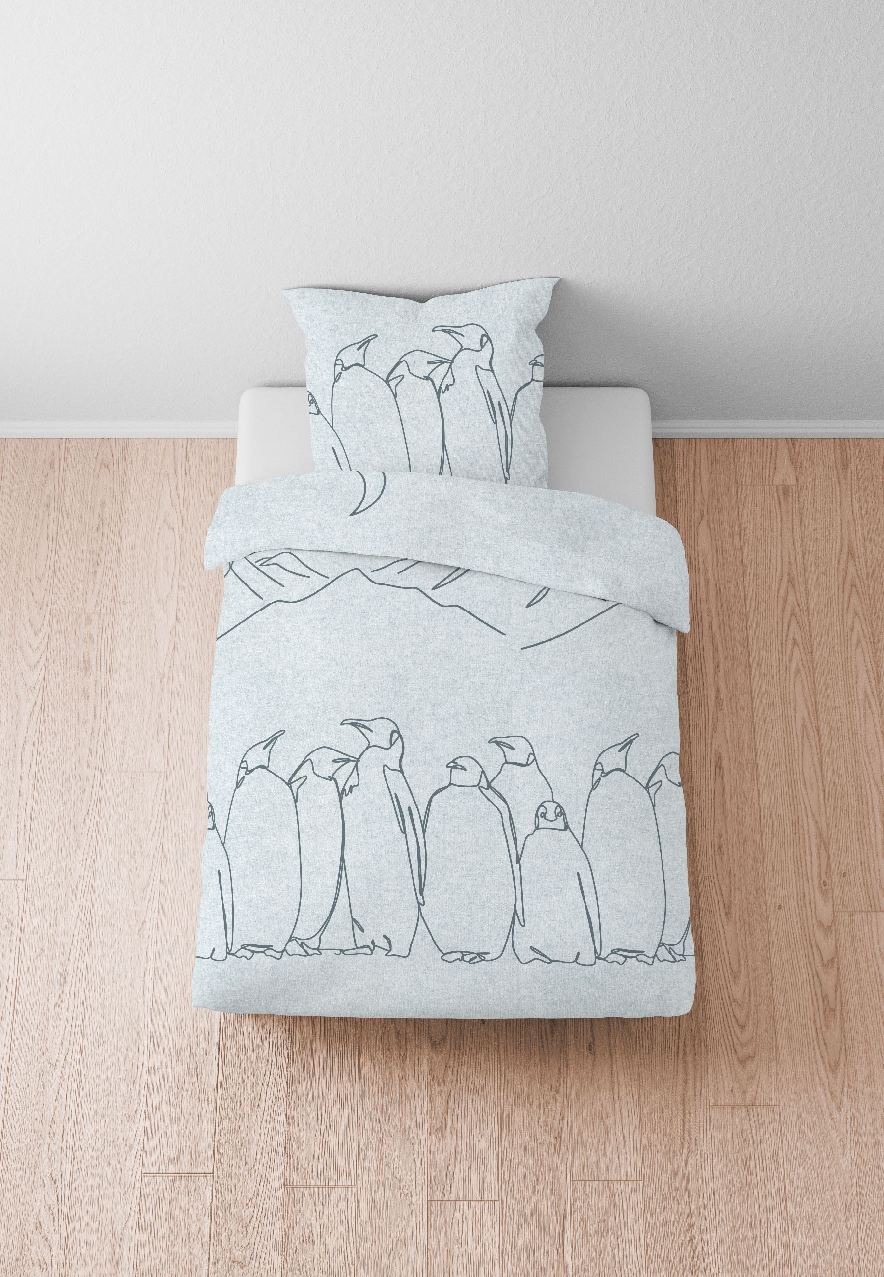 Biberna Bettwäsche »0840530« 2 Stk. tlg. kuschelig warm, samtweich, Melange, 100% Baumwolle, made in Germany