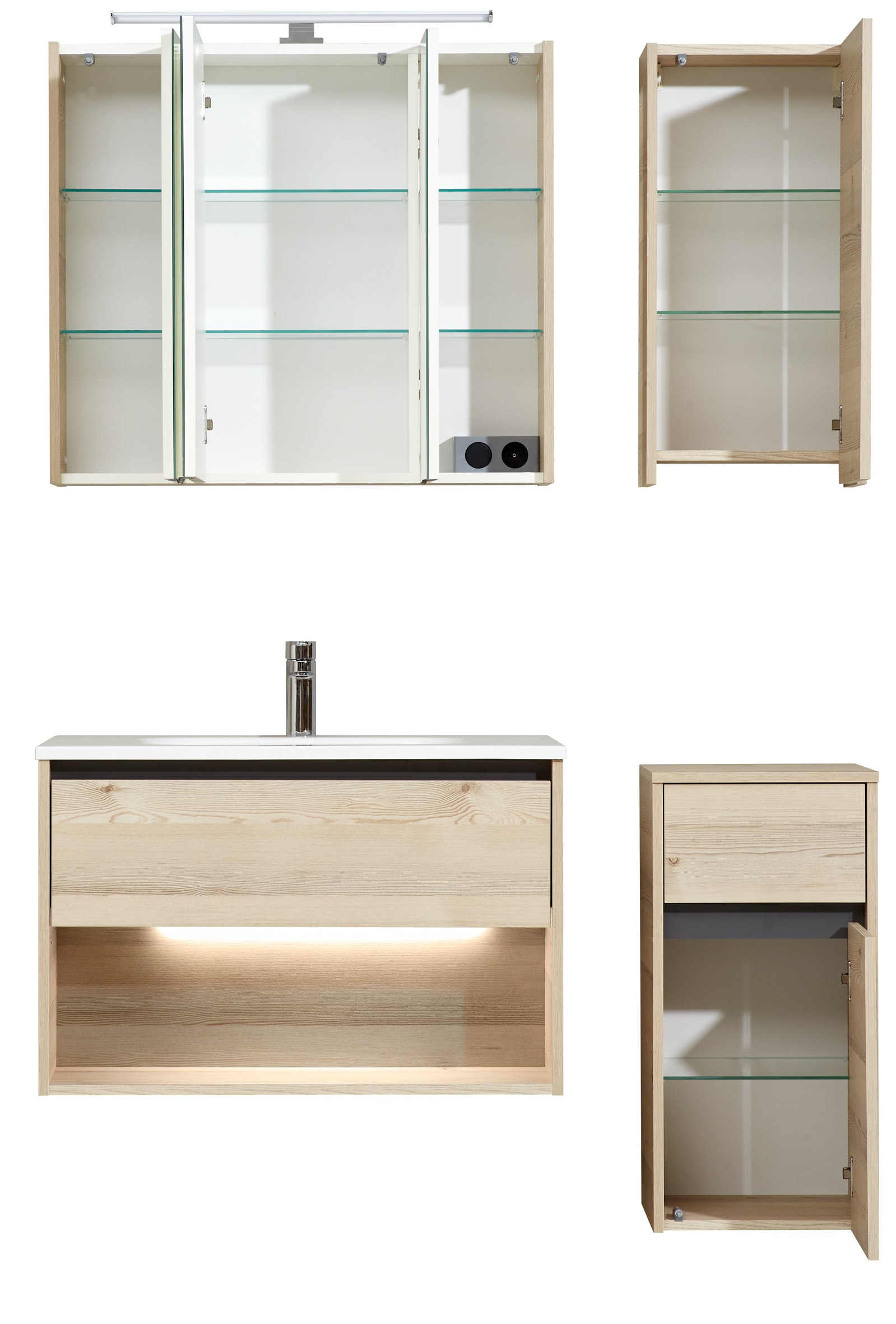 Saphir Badmöbel-Set »Quickset 393« Komplett-Set, 5 Stk. tlg. günstig online kaufen