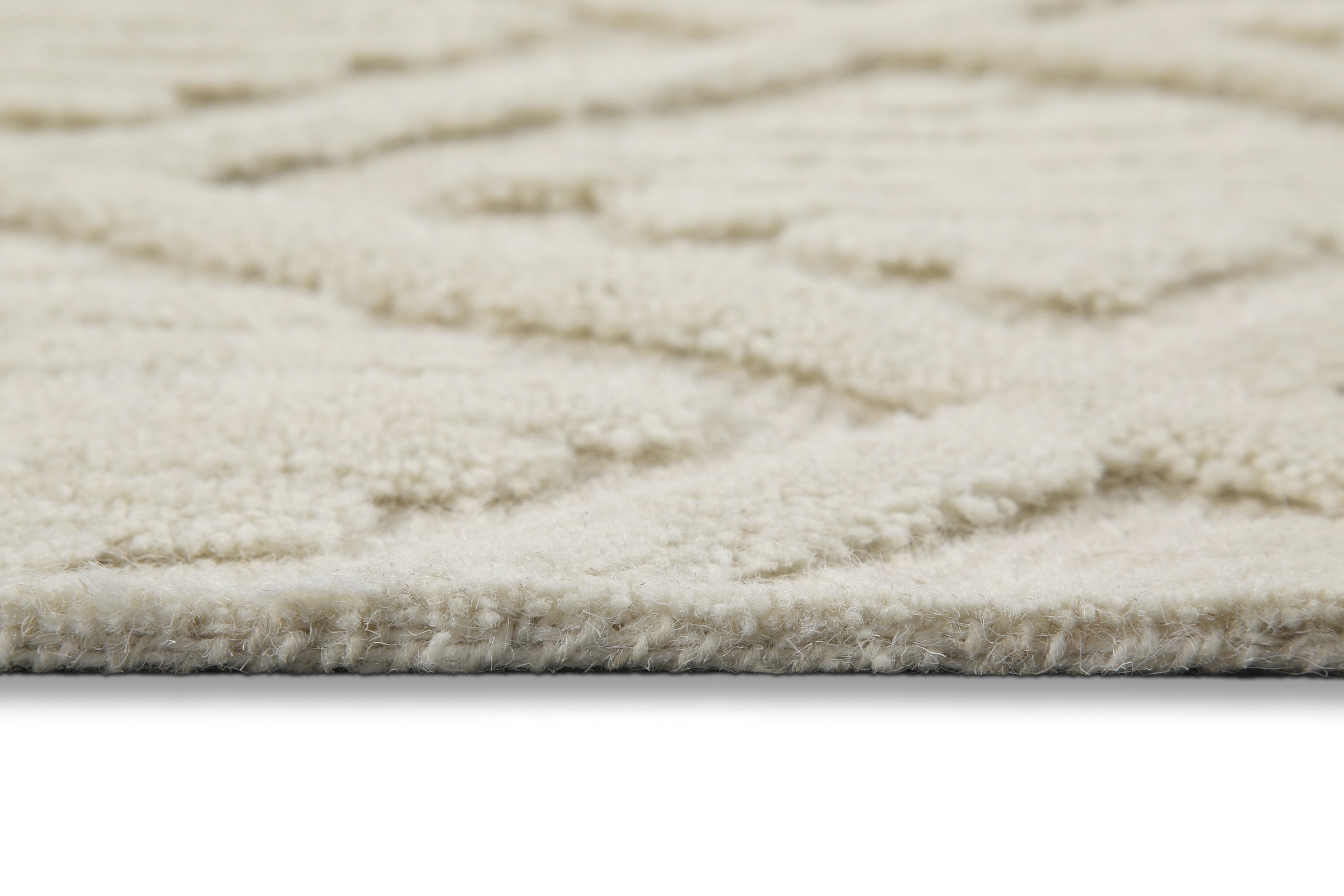 Wecon home Wollteppich »Hamptons SEVENTEEN«, rechteckig, 10 mm Höhe, Läufer, Schurwolle, Kurzflor, Wohnzimmer, Schlafzimmer, elegant, Raute