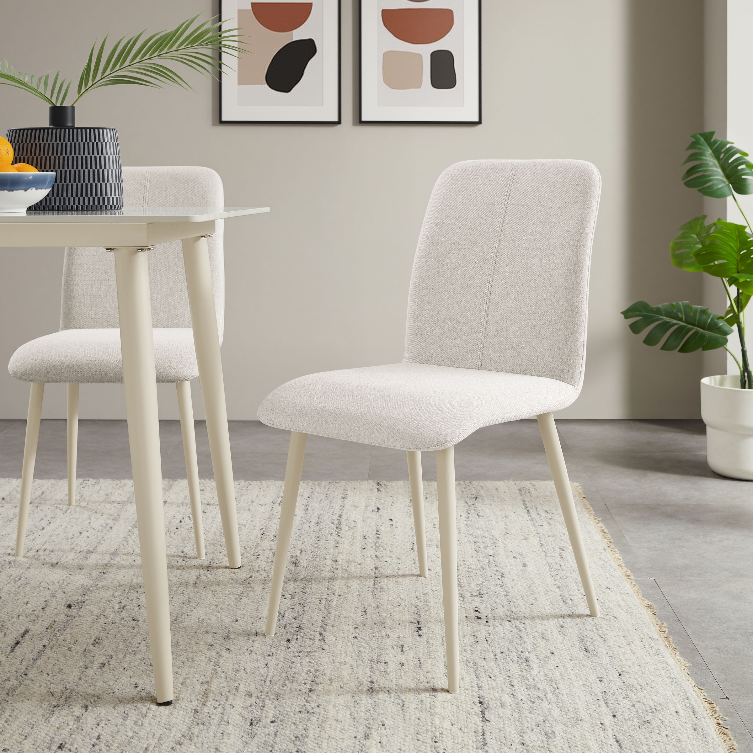 OTTO home 4-Fußstuhl »Allyae« (Set) edlem Strukturstoff, modernem Design un günstig online kaufen
