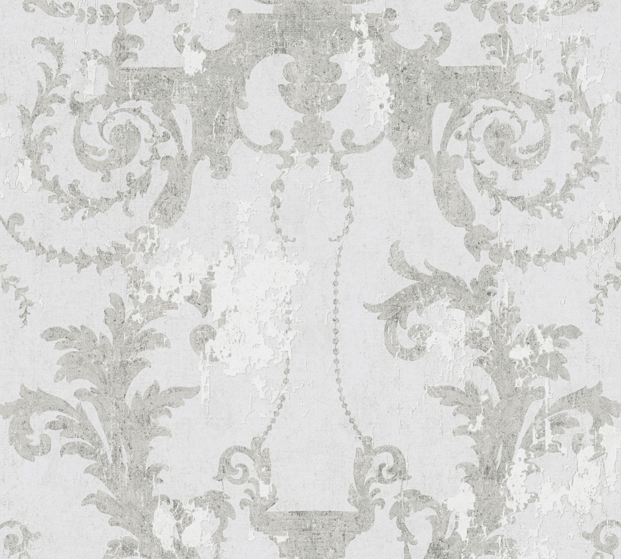Bricoflor Hellgraue Tapete Im Barock Stil Shabby Chic Vliestapete Mit Ornam günstig online kaufen