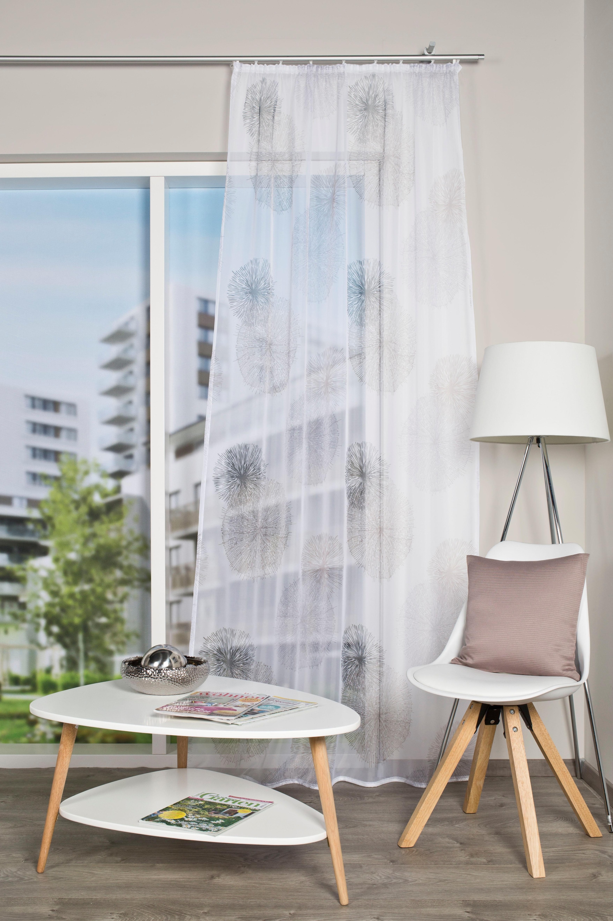 HOME WOHNIDEEN Vorhang »RAWLINS« Kräuselband 1 Stk. tlg. Schal aus Voile be günstig online kaufen