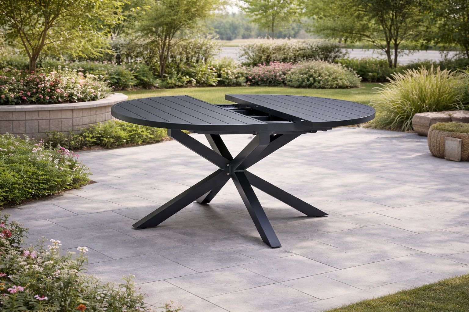 Destiny Garten-Essgruppe »COMO ARONA Essgruppe 4 Se + Tisch Ø120/170 cm« Set,  Tisch ausziehbar