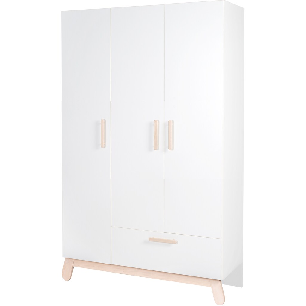 roba® Babyzimmer-Komplettset »Clara, Weiß«, (Set, 3 St., Kinderbett, Kleiderschrank, Wickelkommode), mit Kinderbett, Kleiderschrank & Wickelkommode; Made in Europe