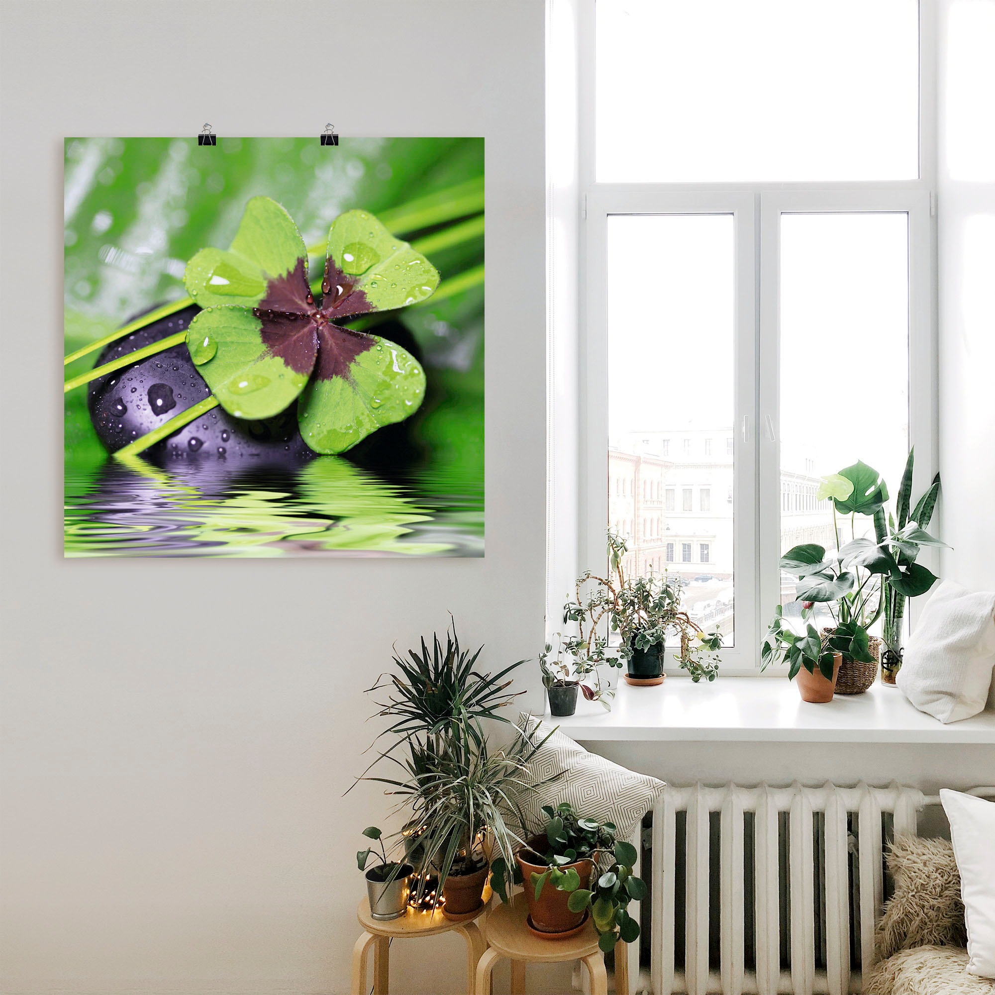 Artland Wandbild »Glücksklee... Entspann mal wieder« Zen 1 Stk. tlg. ohne Rahmen