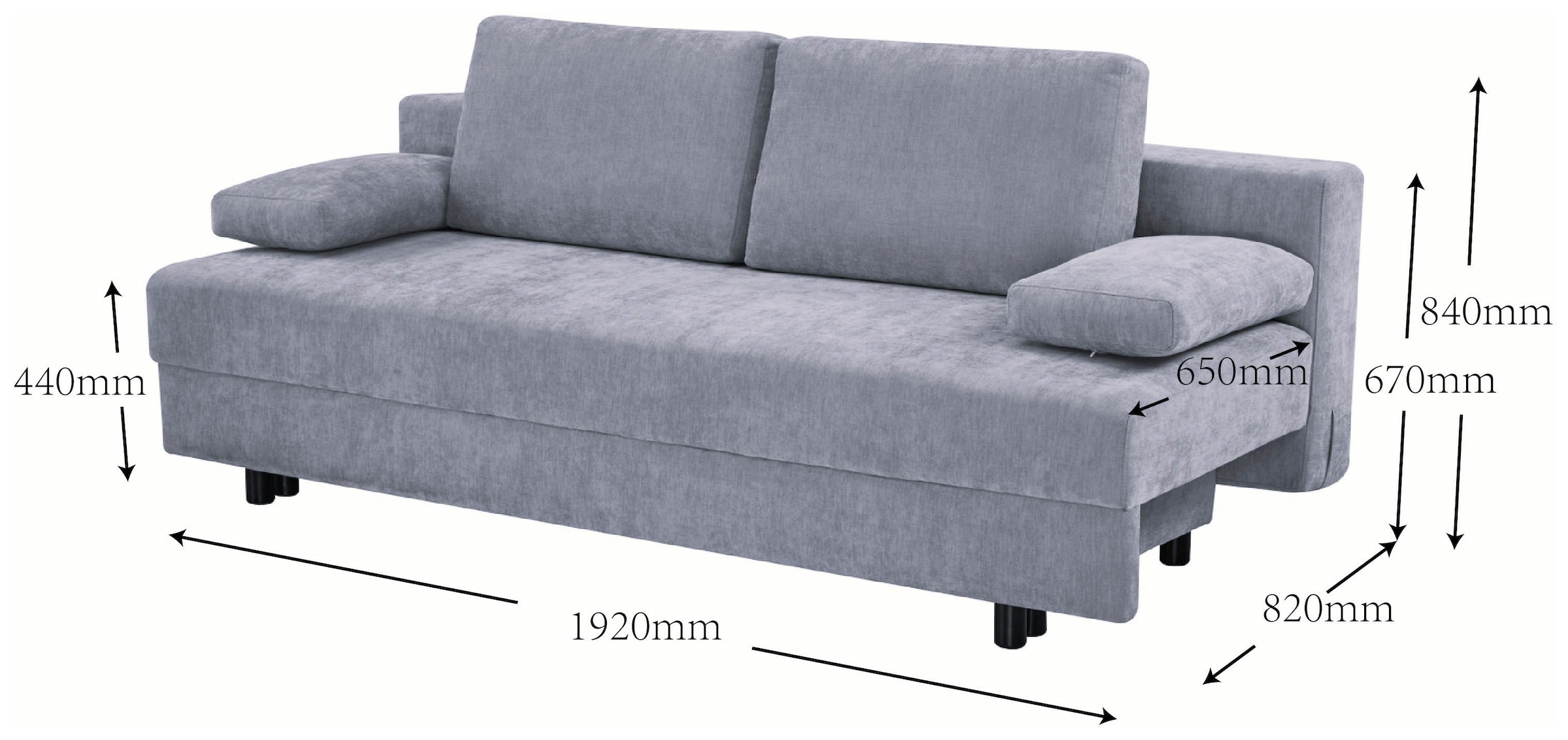OTTO home Schlafsofa »ONNIKO Cord, Breite: 192 cm, Liegefläche 121x192 cm, softer Cord-Bezug« mit Bettfunktion & Bettkasten