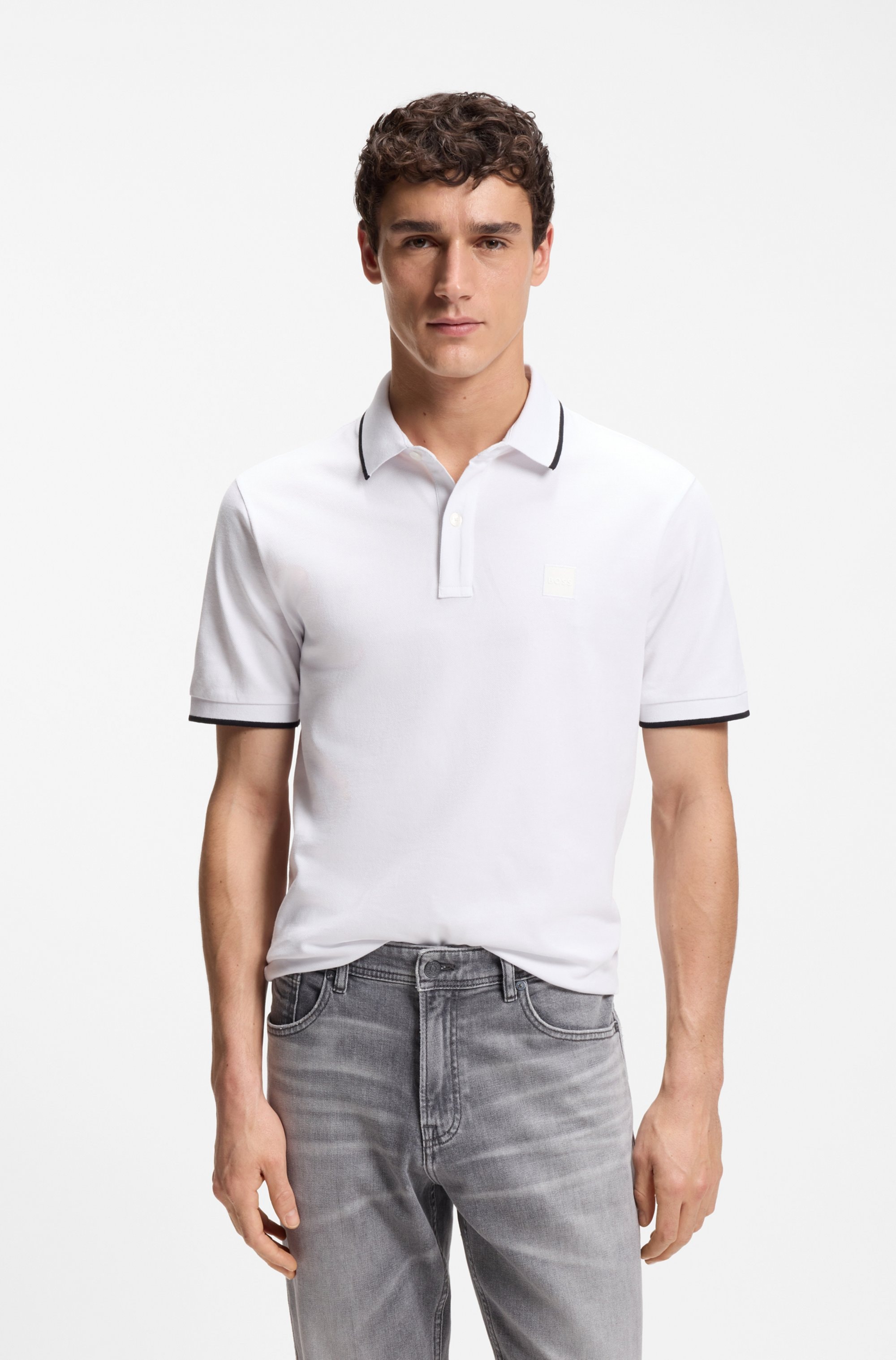BOSS ORANGE Poloshirt »Passertip« mit BOSS Logo-Badge