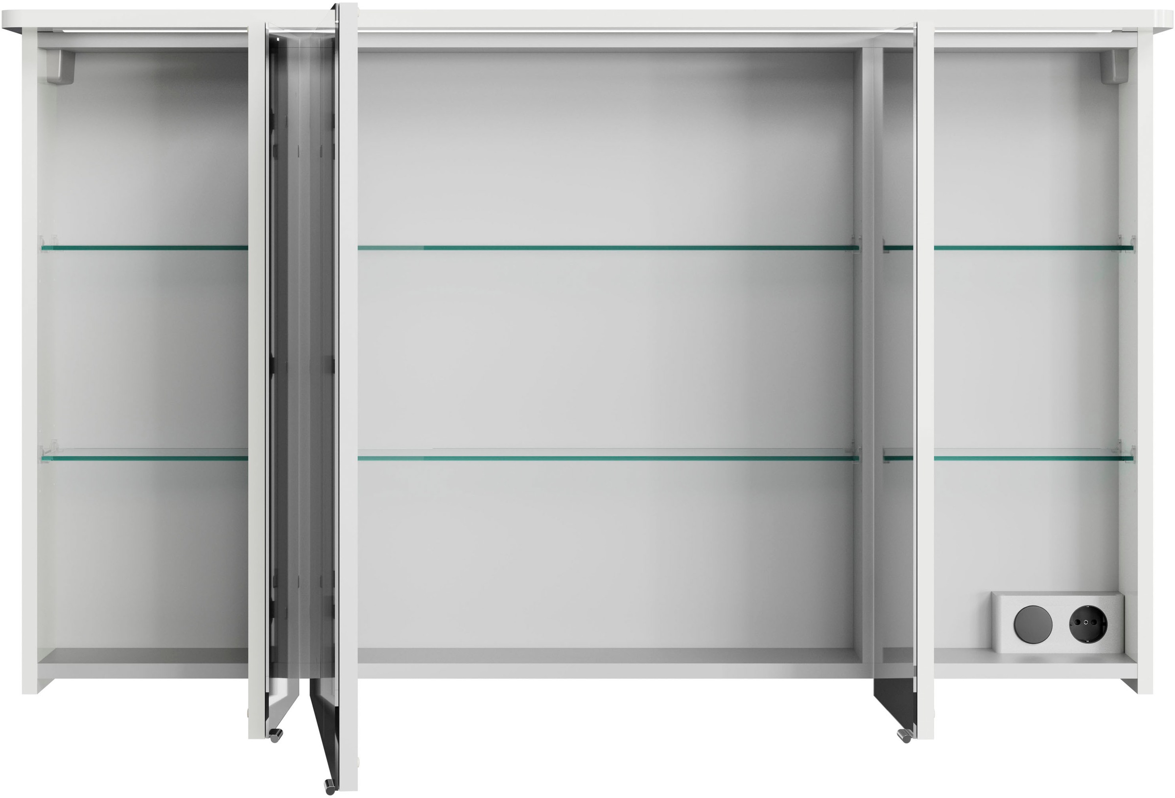 Saphir Badmöbel-Set »Serie 4005«, (Set, 5 St.), Badmöbel-Set Serie 4005, vormontiert, Glaswaschbecken, Spiegelschrank