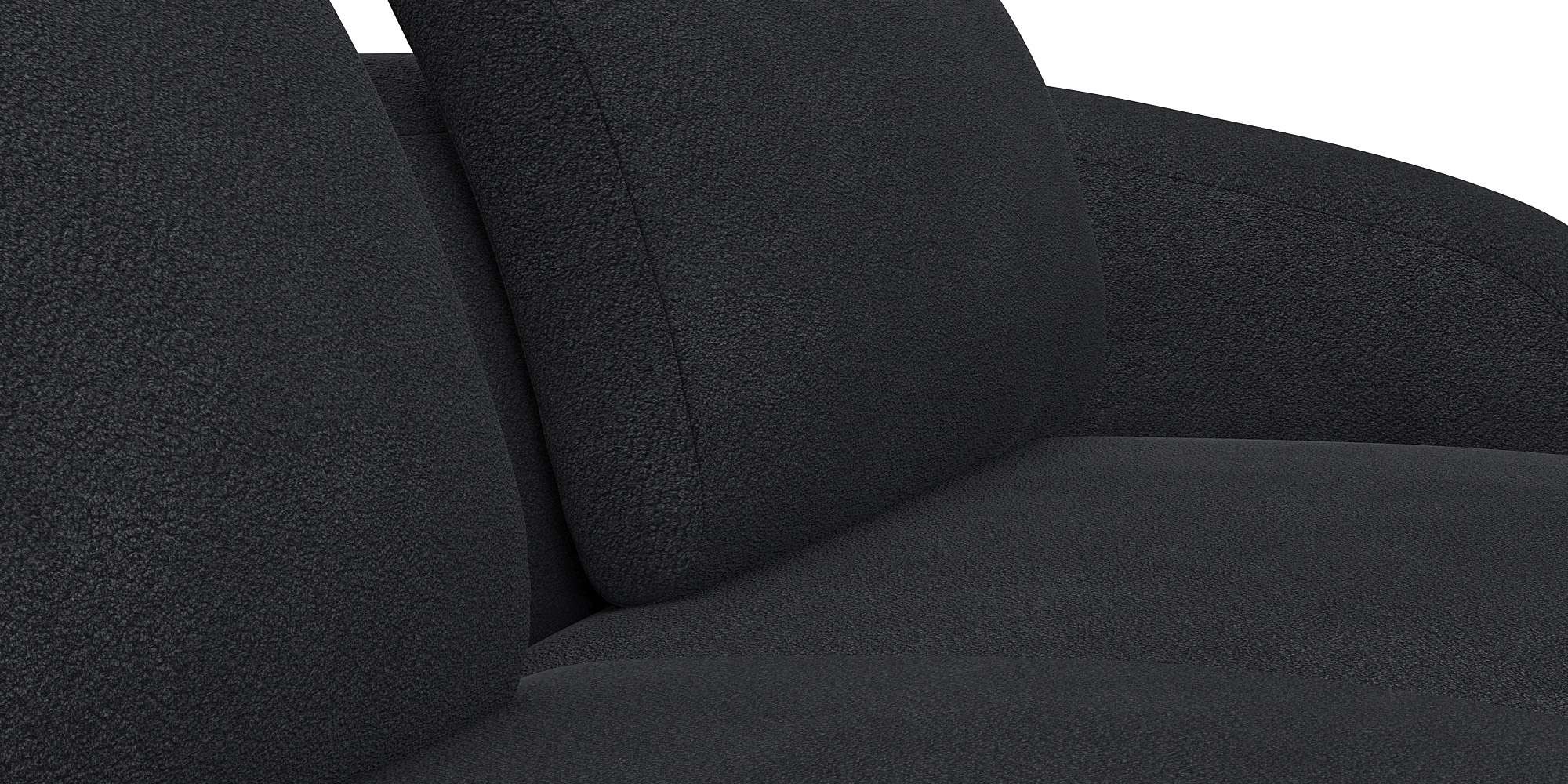 FLEXLUX Ecksofa »Torino, rund, L-Form, Sofa-Ecke mit Ottomane«, Modernes, organisches Sofa-Design, Kaltschaum, Wellenunterfederung