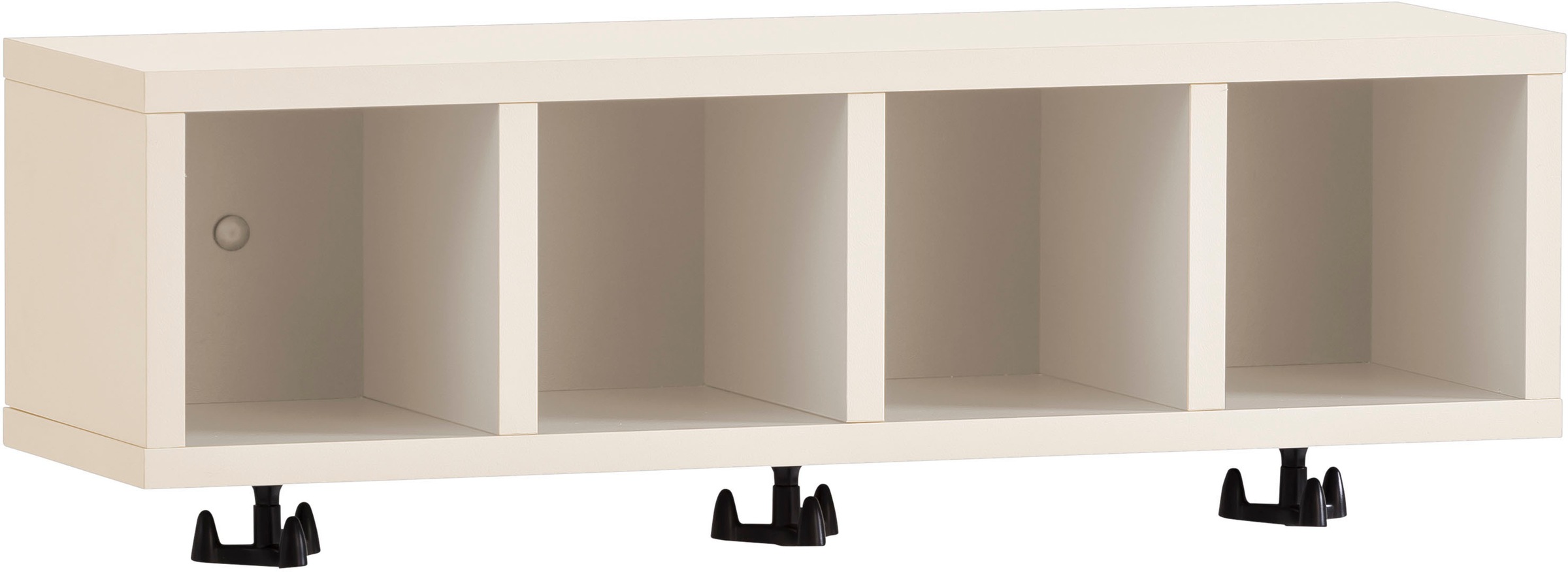 Schildmeyer Wandregal »Lovund, Breite 59 cm«, 4 offene Fächer, 3 Kleiderhaken