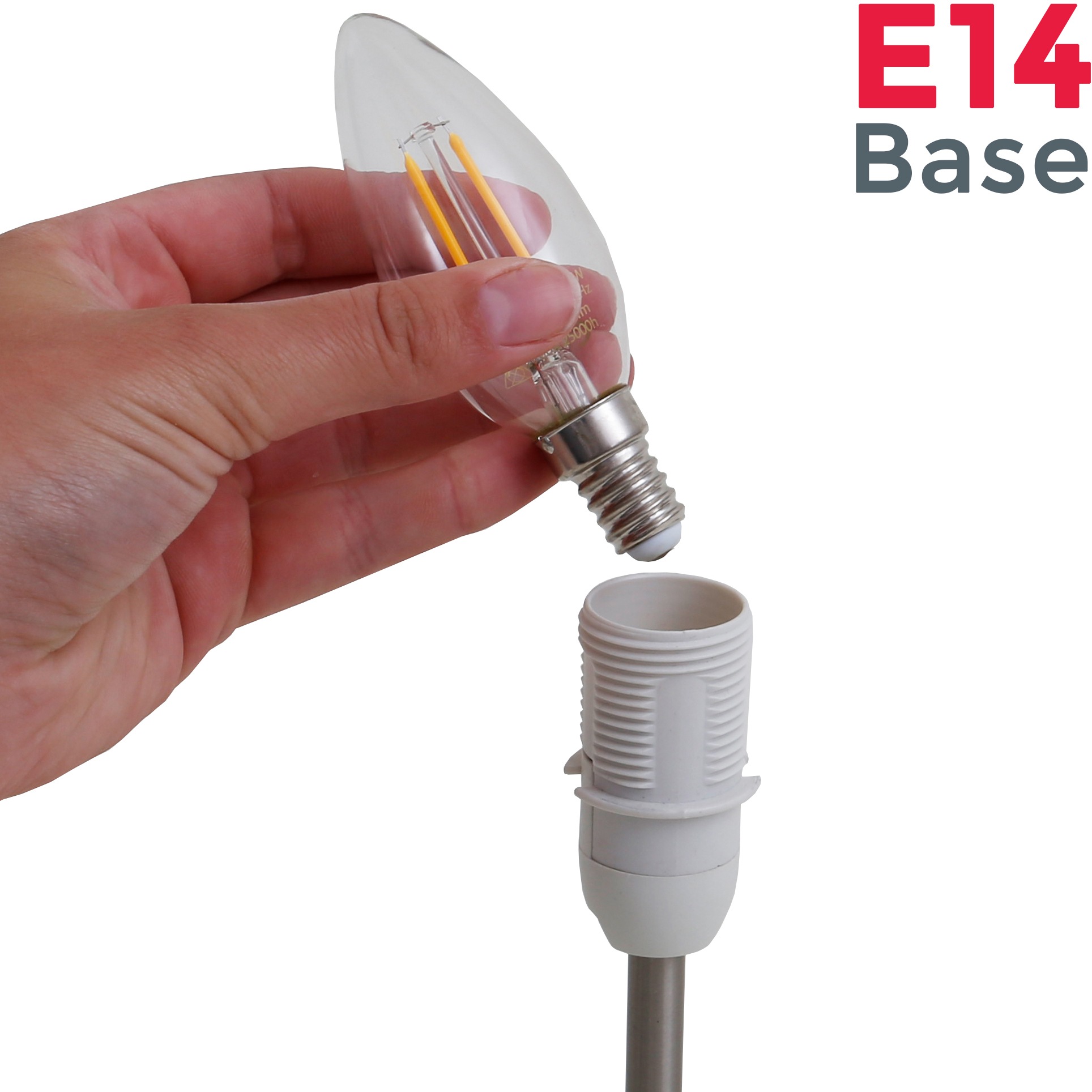 B.K.Licht Tischleuchte, 1 flammig, Leuchtmittel E14 | ohne Leuchtmittel, Tischlampe, Stoff, Nachttisch-Leuchte, Wohnzimmerlampe, E14, grau