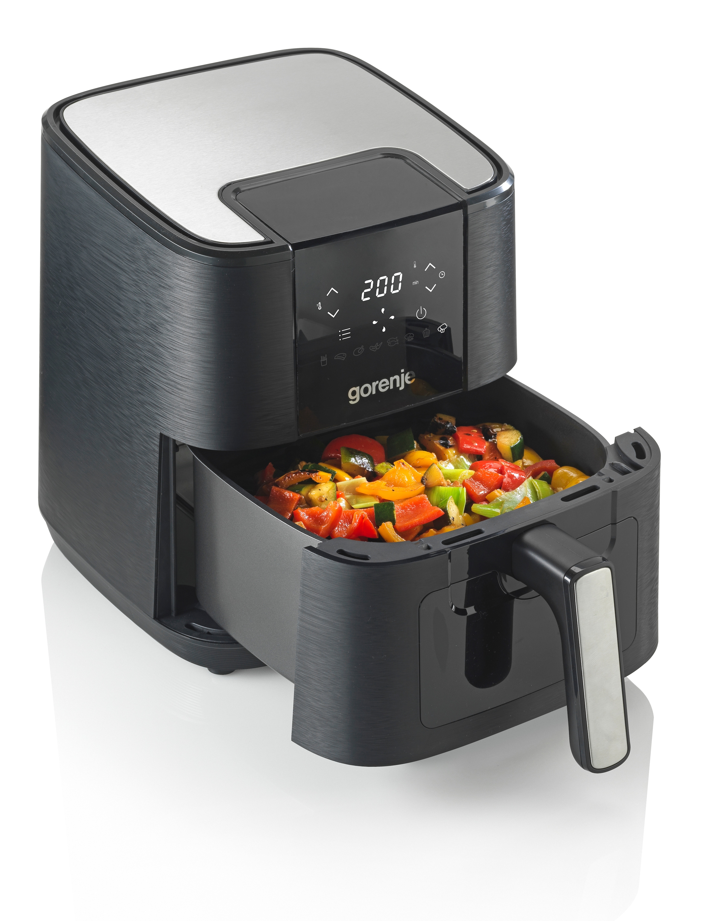 GORENJE Heißluftfritteuse »AF1350DWB«, 1350 W, mit Sichtfenster, 5,4 Liter Volumen, LED-Display
