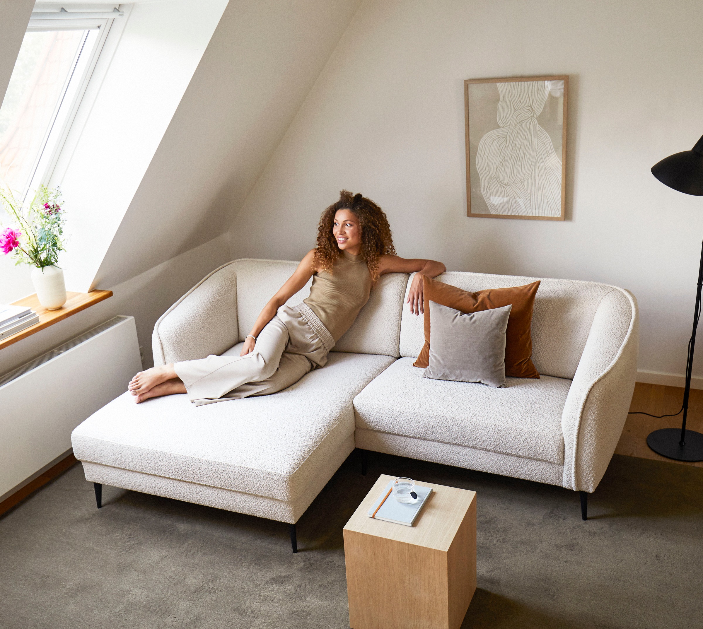 FLEXLUX Ecksofa »Belle Designsofa, bequem durch Kaltschaum im Sitz, OTTOs C günstig online kaufen