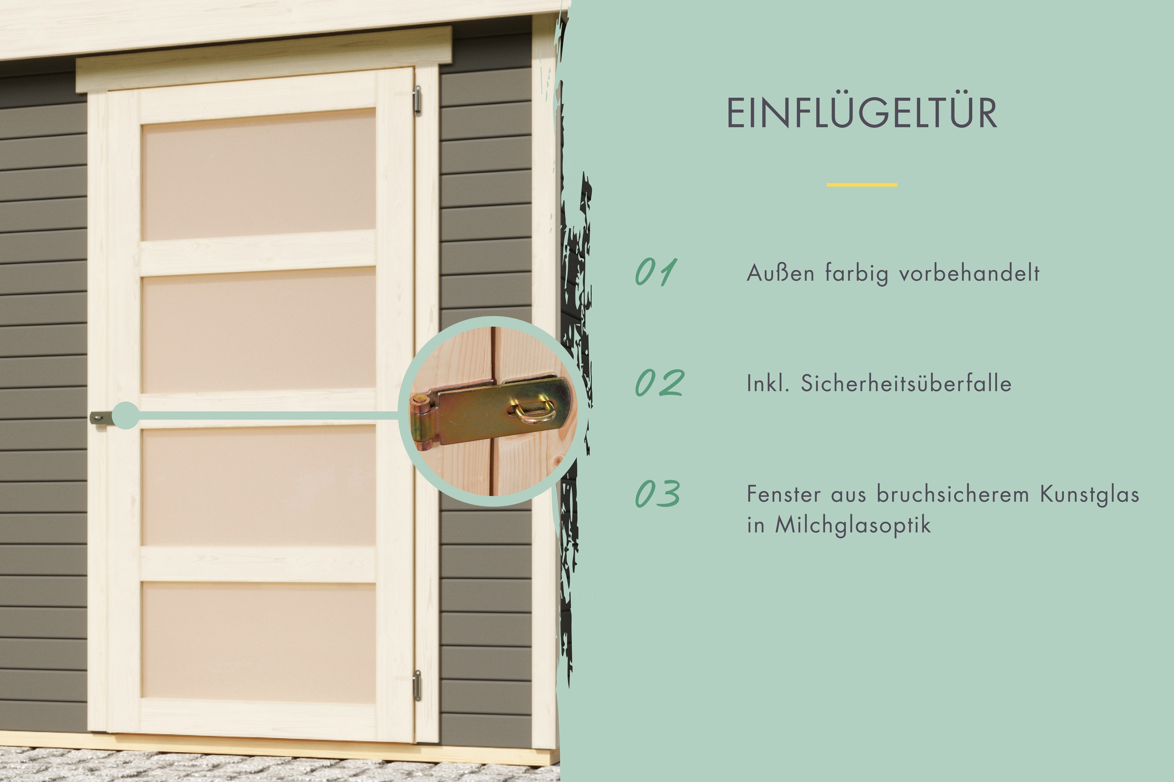 Karibu Gartenhaus »Schwandorf 3«, aus hochwertiger nordischer Fichte