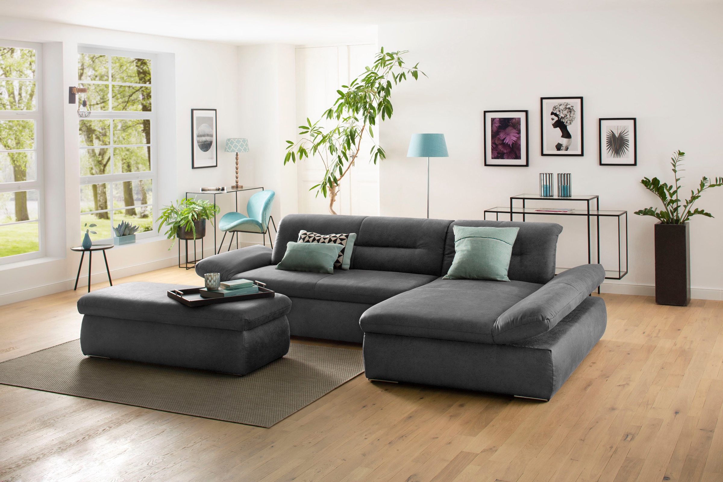 INOSIGN Ecksofa »Avesa L-Form«, Wahlweise mit Armteilvertsellung und Bettfu günstig online kaufen