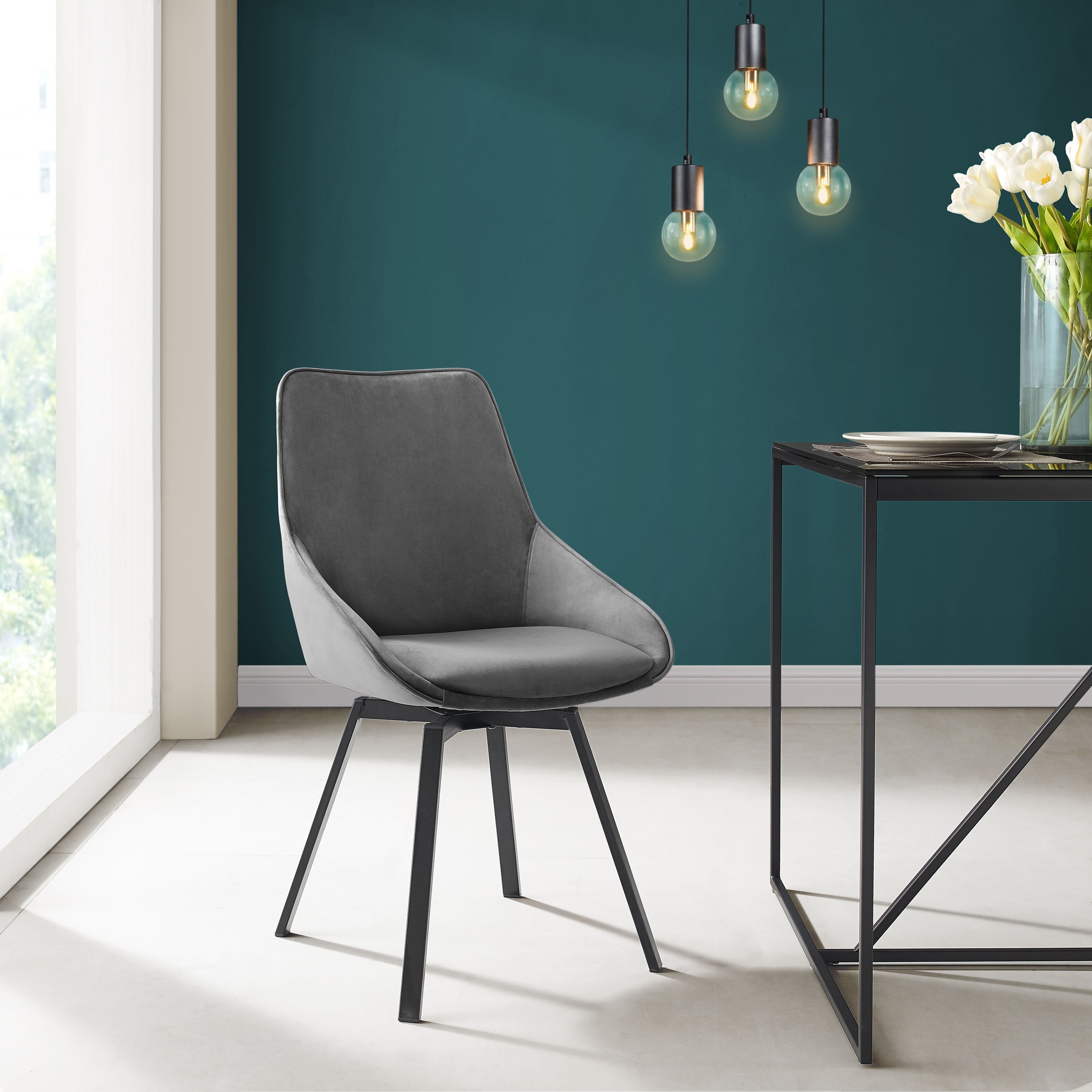 OTTO home Esszimmerstuhl »Merisa, Polsterstuhl, Metallgestell, 2er-Set, Dre günstig online kaufen