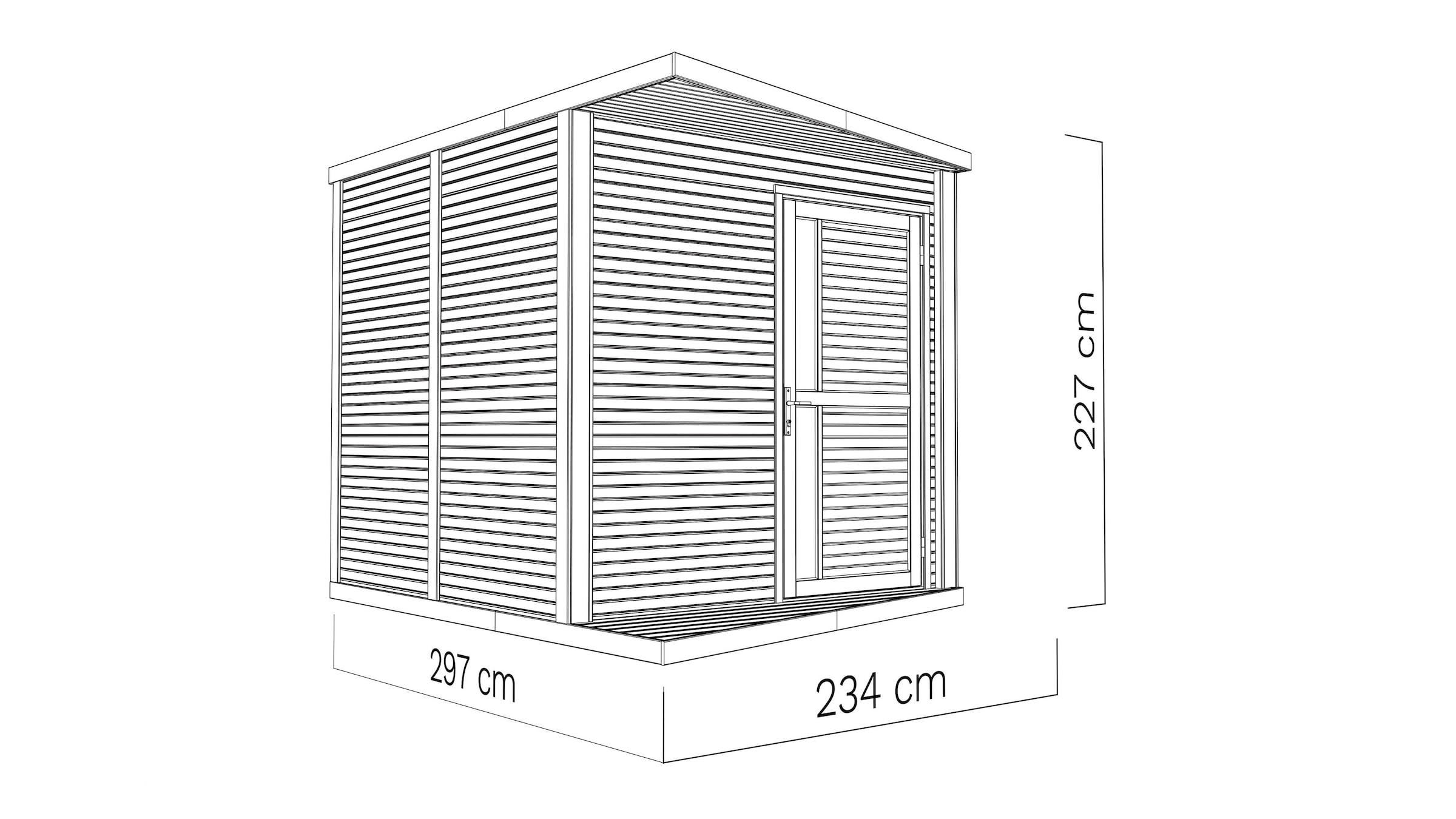 BERTILO Gartenhaus »Rhombus Konzept«
