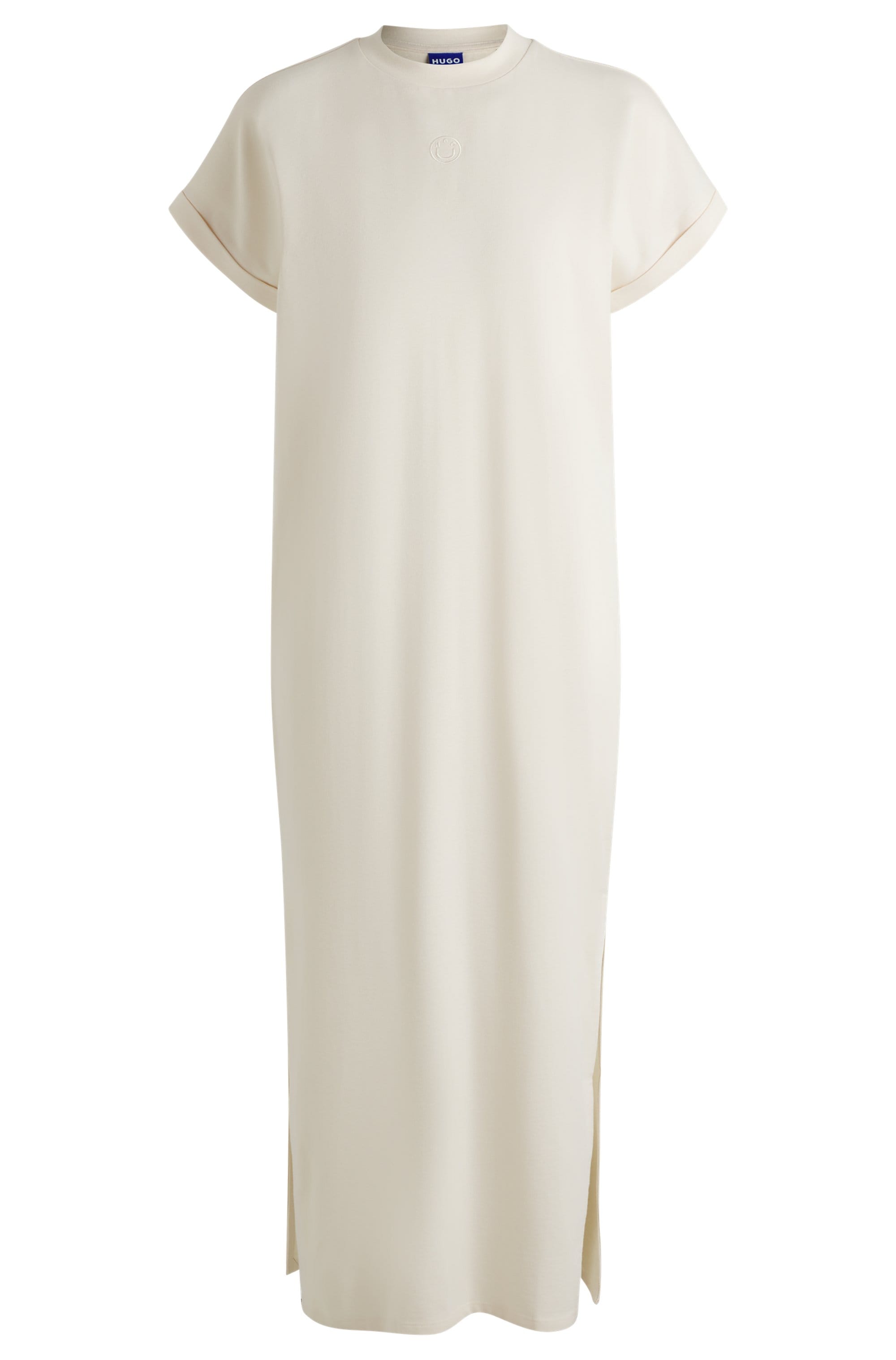 HUGO Blue Jerseykleid »Nalle« Oversized mit Schlitz, mit Logostickerei, Jersey