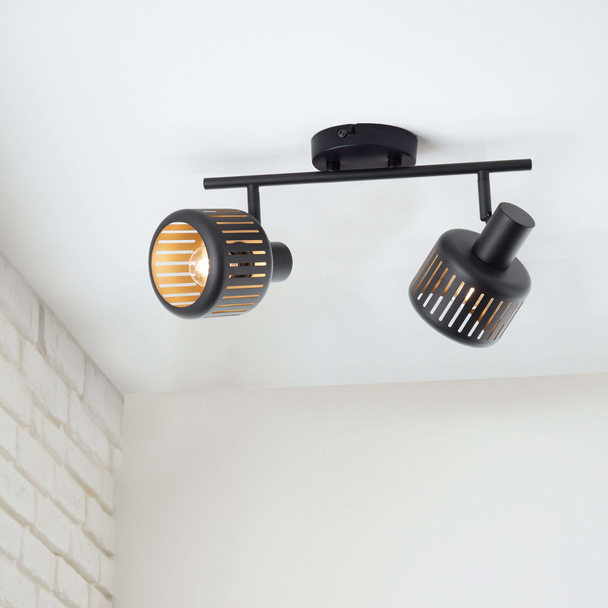 Brilliant Deckenstrahler »Tyas«, 2 flammig, Leuchtmittel E14   ohne Leuchtm günstig online kaufen