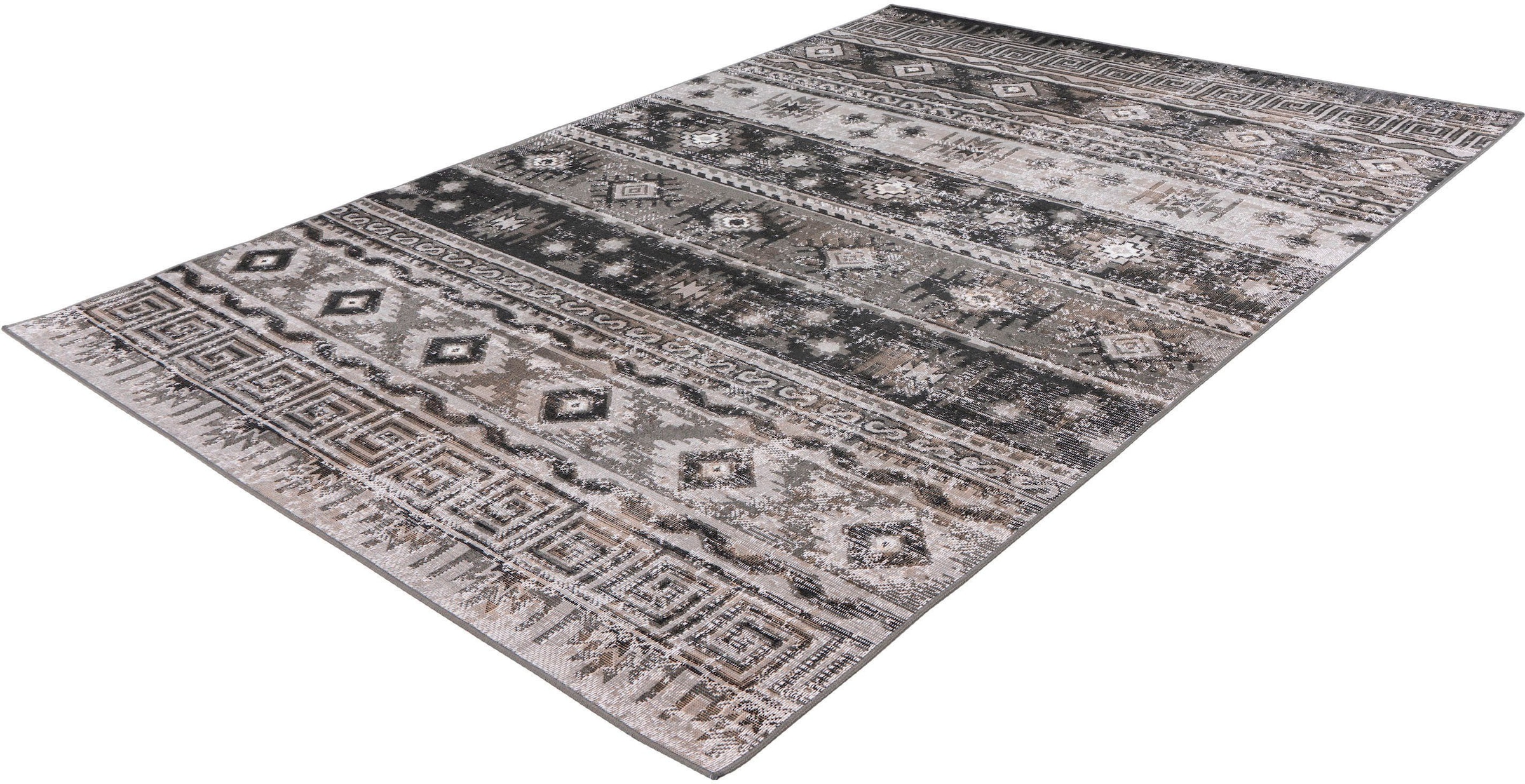 calo-deluxe Teppich »Ruzica-303«, rechteckig, 6 mm Höhe, Flachgewebe, Vintage Design, Wohnzimmer