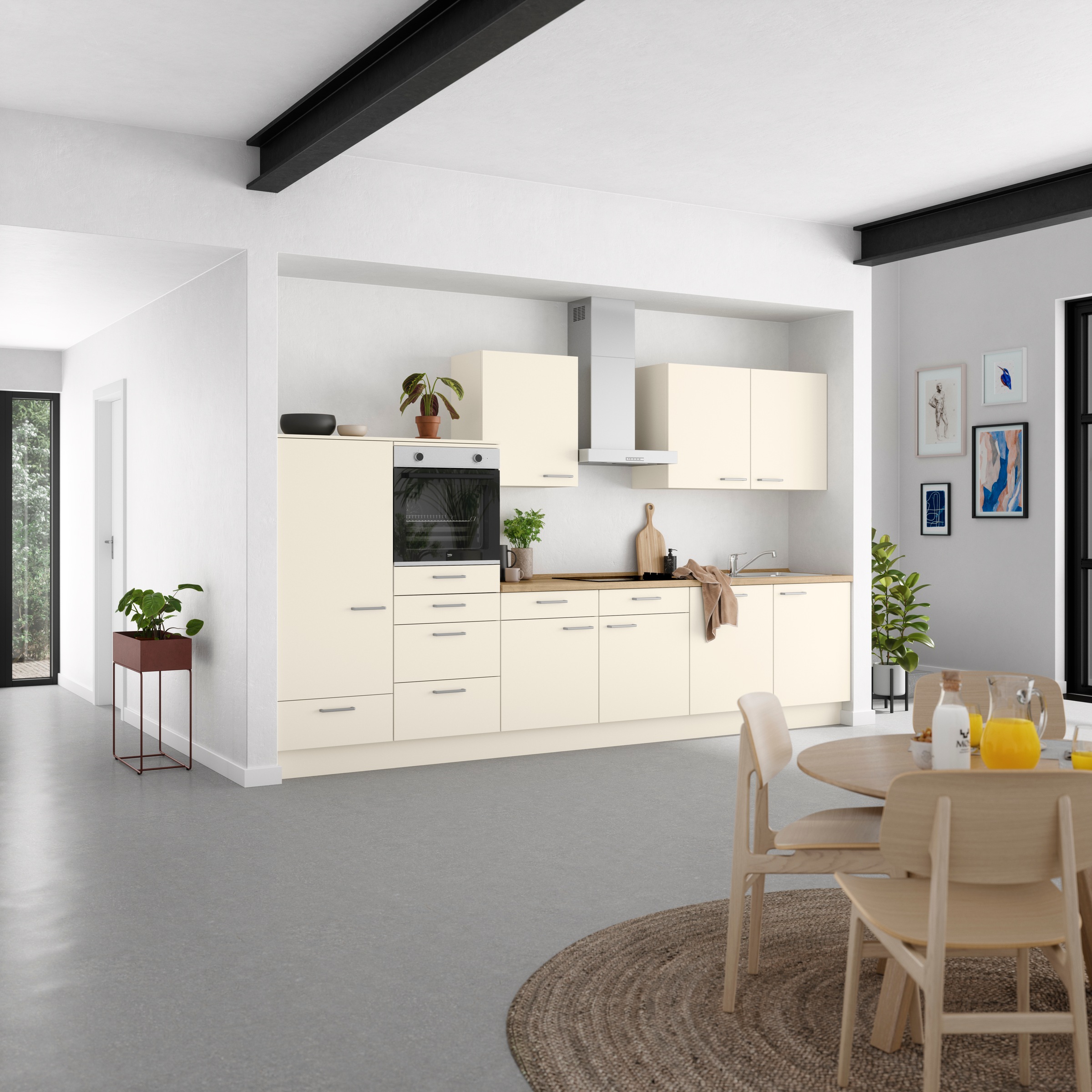 nobilia® Küchenzeile »"Touch I"«, vormontiert, Ausrichtung wählbar, Breite 360 cm, wahlw. mit E-Geräten