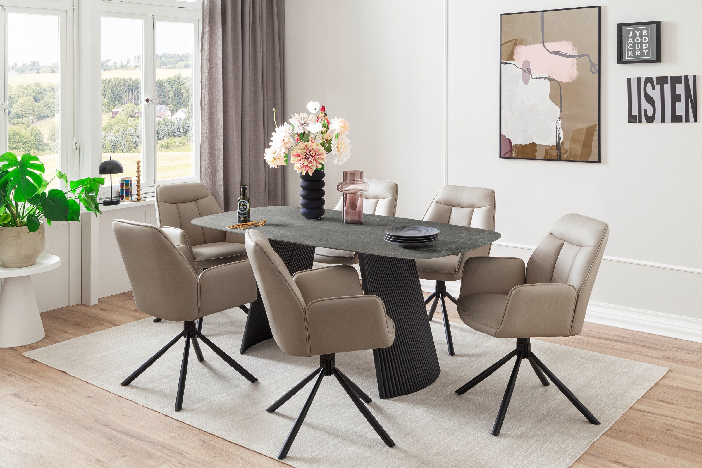 MCA furniture Esstisch »TOBELO Wangentisch 180x90cm«, (1 St.), Keramik, Met günstig online kaufen