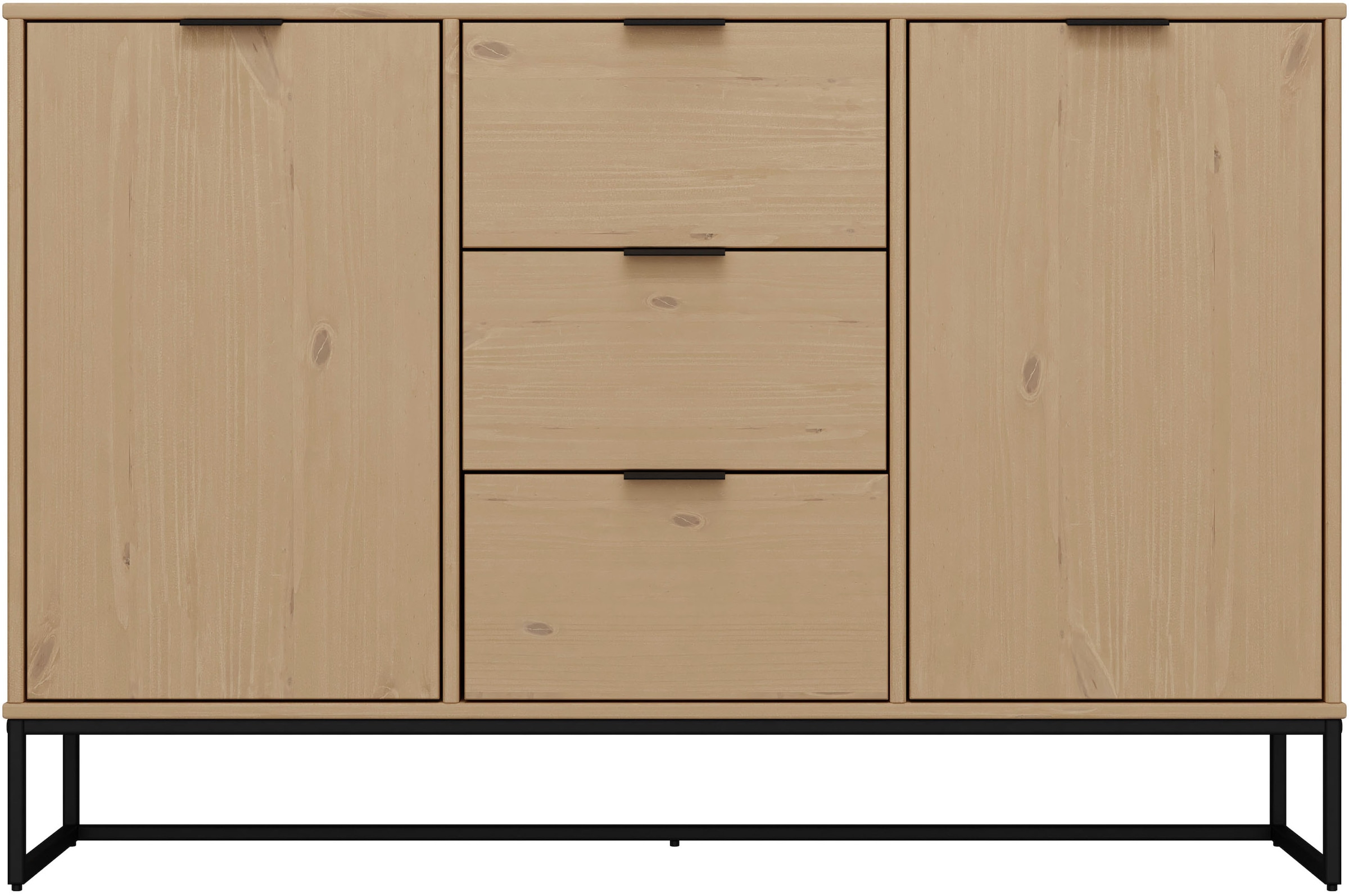 Inter Link Sideboard »Sideboard Vivo« 1 Stk. tlg. Kiefer Massiv, soft-close, Industrial Style, BxTxH: 150 x 45 x 80 cm