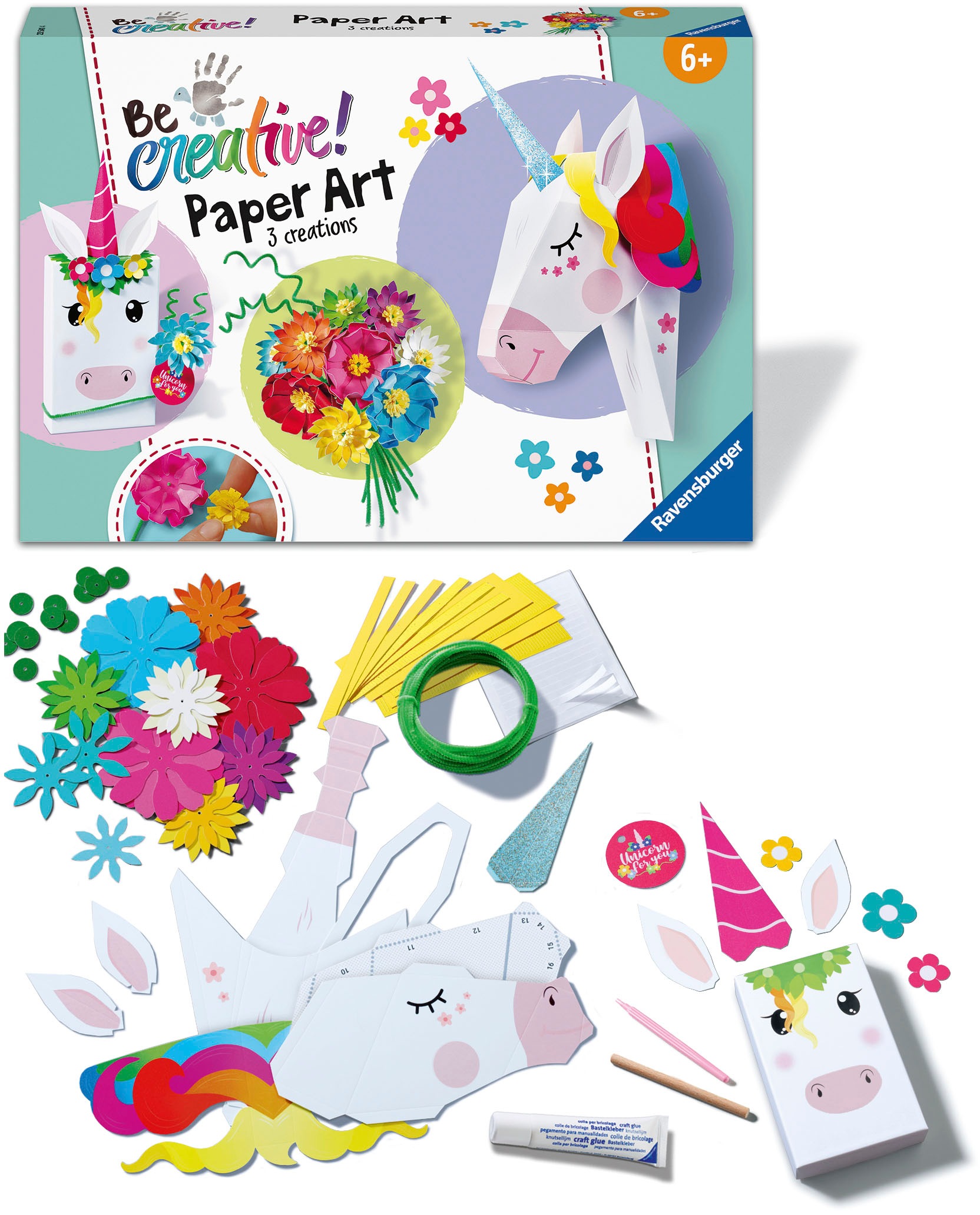 Ravensburger Kreativset »Paper Art Unicorn«, Made in Europe