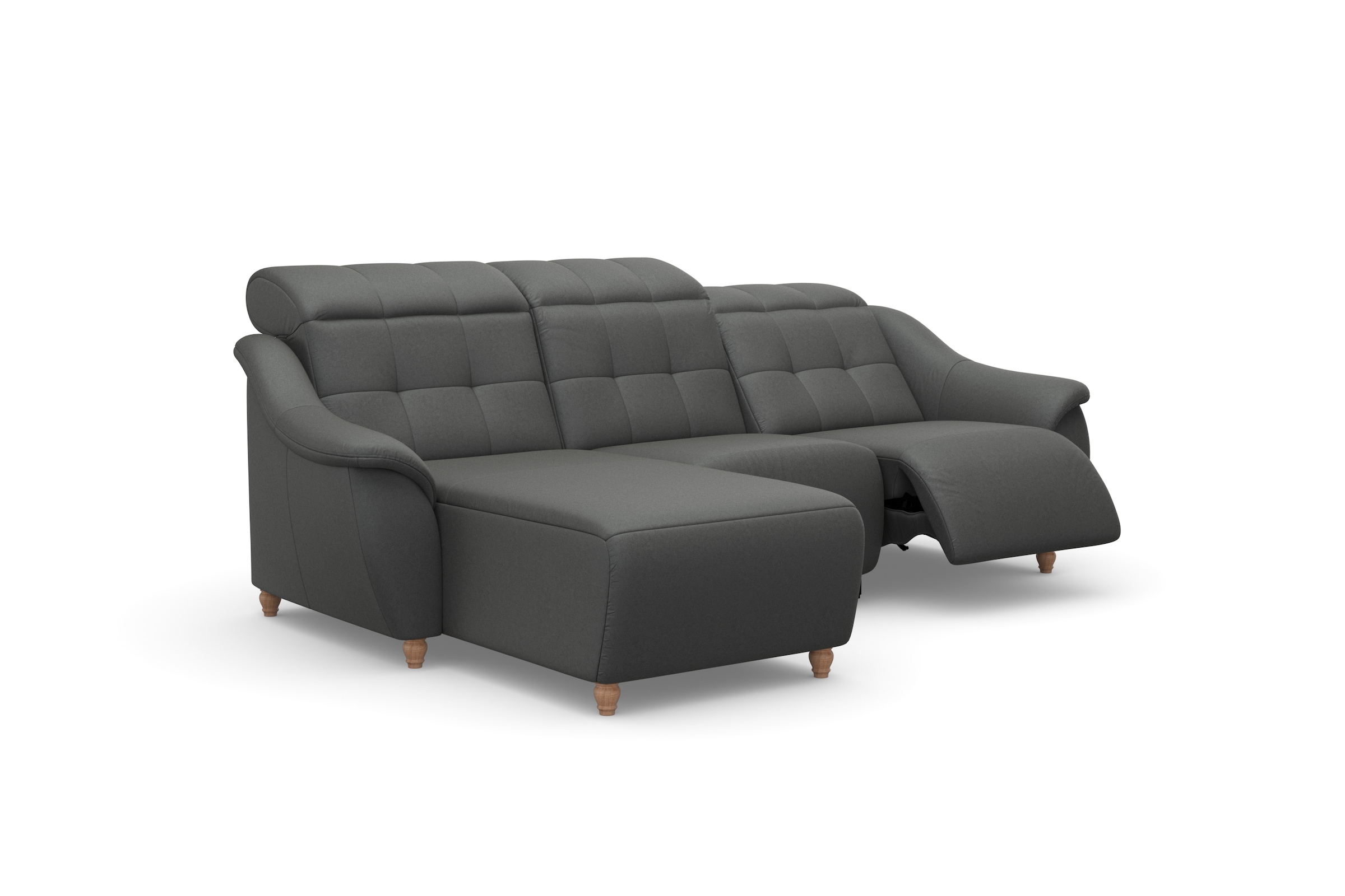 Home affaire Ecksofa »Boston L-Form«, (2 St.), Kopfteilverstellung an jeder Sitzfläche, wahlweise Relaxfunktion