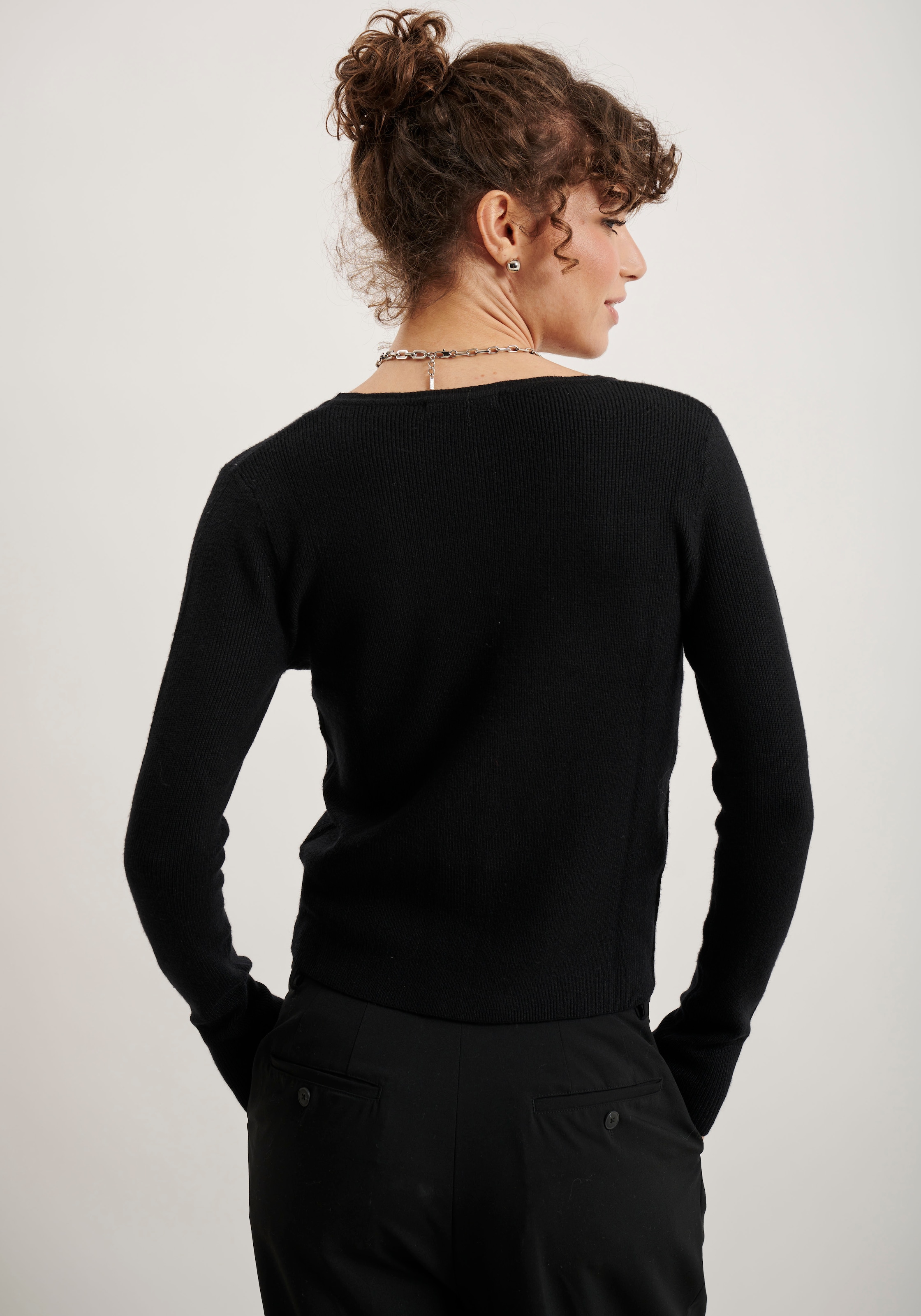 HaILY’S Strickjacke »LS V CD Na44tasha«, aus Rippstrick