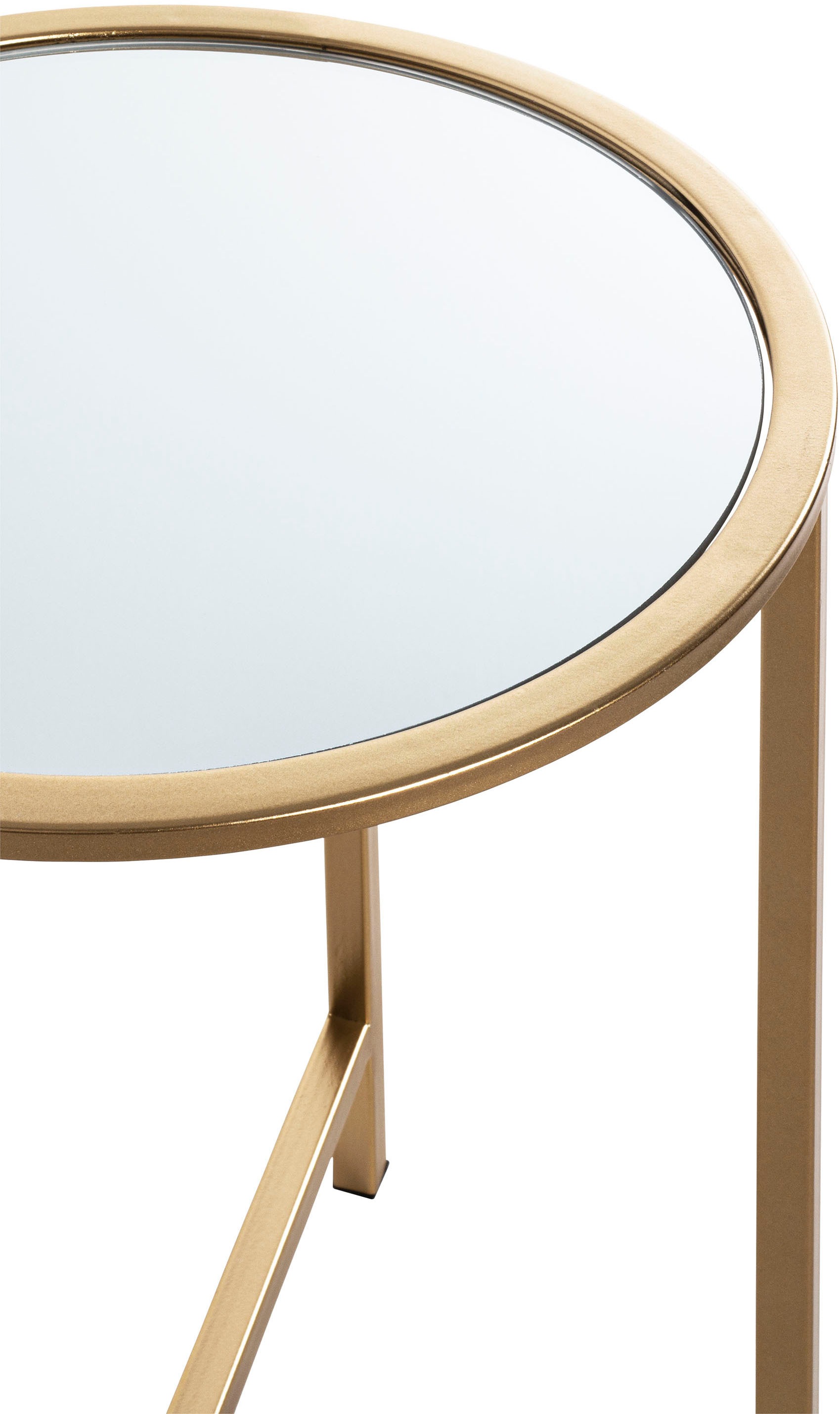 HAKU Beistelltisch »Sofatisch, Wohnzimmertisch« 1 Stk. tlg. rund - aus Metall Gold - Ø/H 39/53 cm