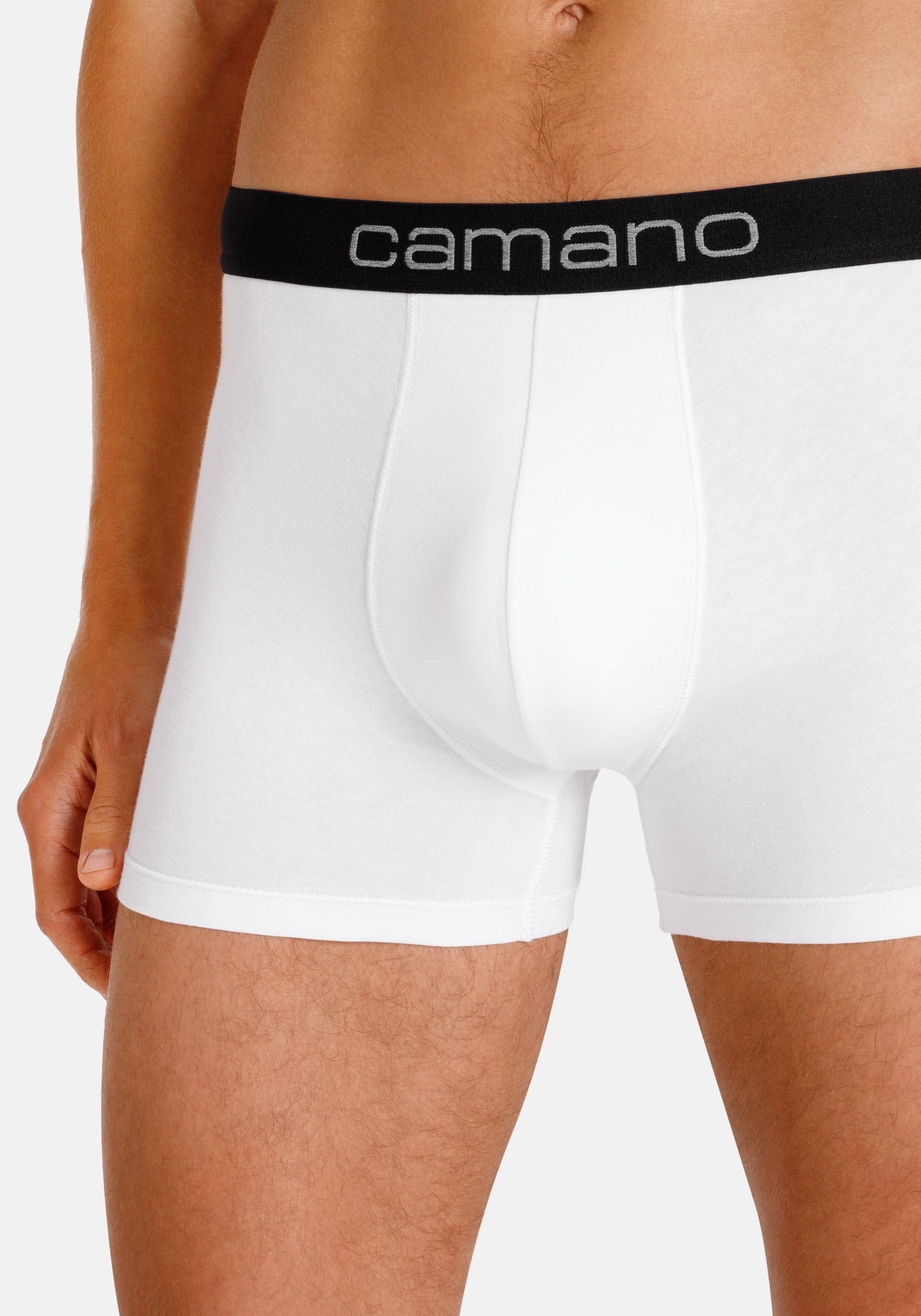 Camano Boxershorts »comfort«, (2er Pack), mit elastischem Logobund