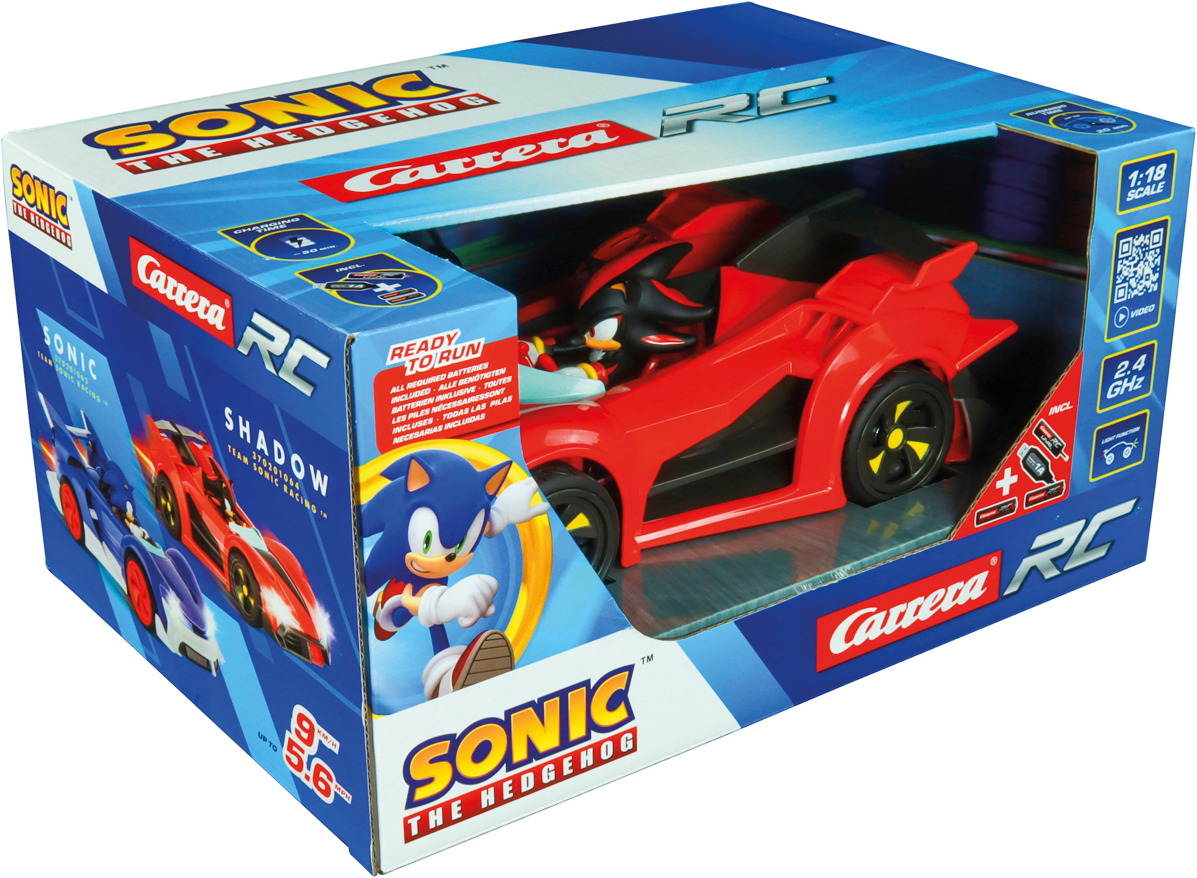 Carrera® RC-Auto »Carrera® RC, Team Sonic Racing™ - Shadow, 2,4 GHz«, mit LED-Licht
