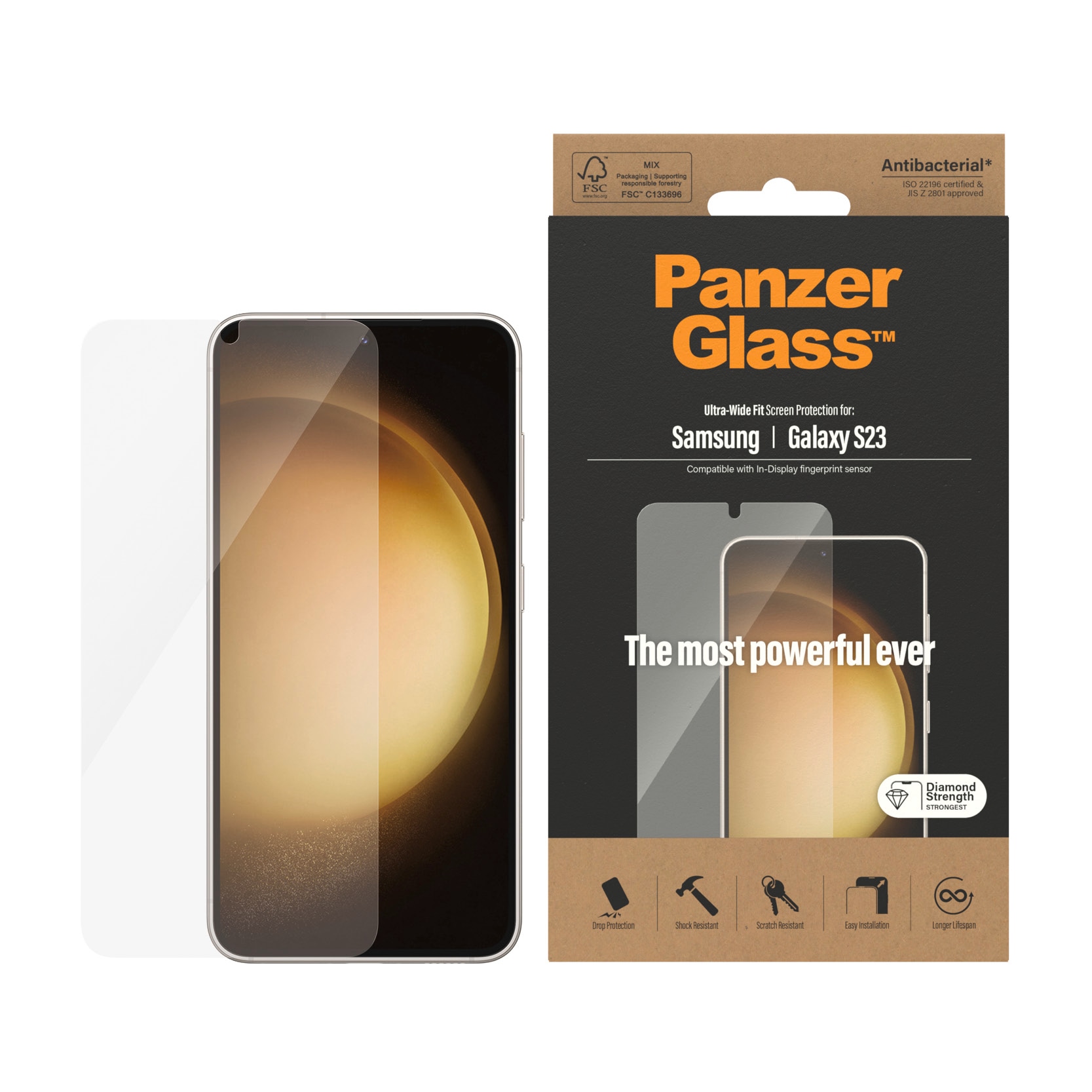 Displayschutzglas »Screen Protector Ultra-WideFit«, für Samsung Galaxy S23, (1 St.),...