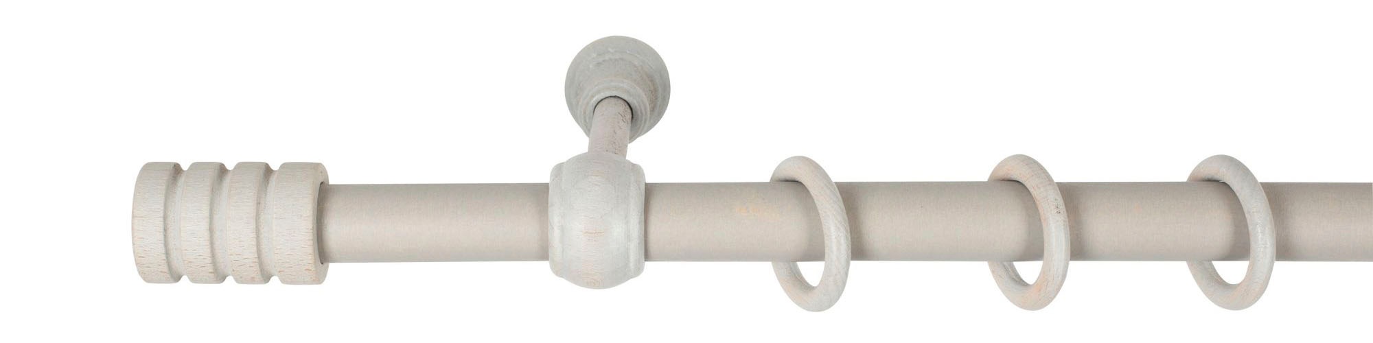 SN DECO GROUP Gardinenstange »Pisa«, 1 läufig-läufig, Fixmaß, 28 mm, Holz, verschiedene Längen und Farben, Komplettset